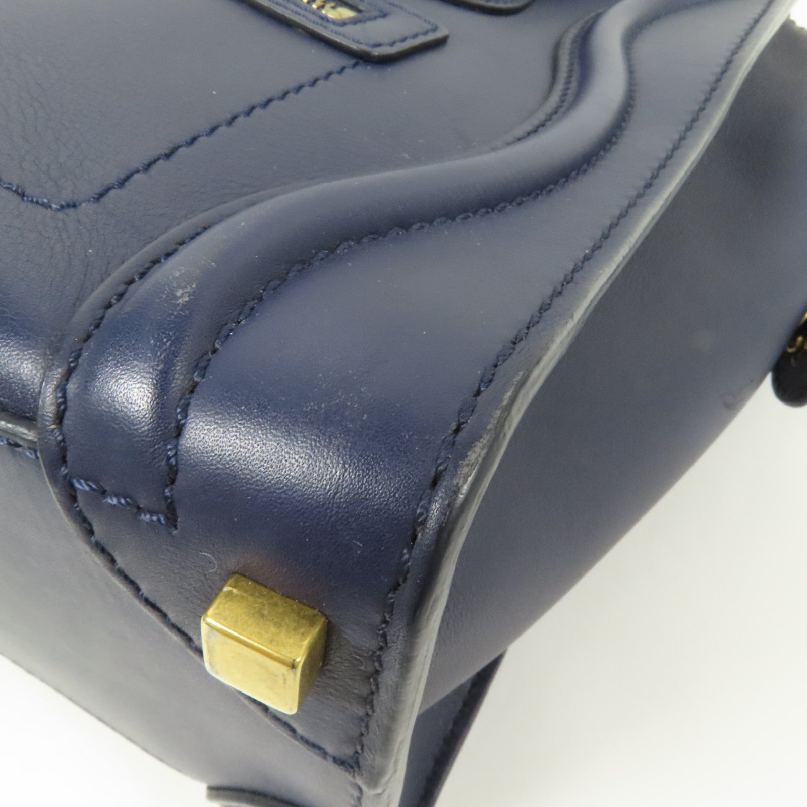 CELINE 牛皮皮革Micro Luggage金扣手挽袋