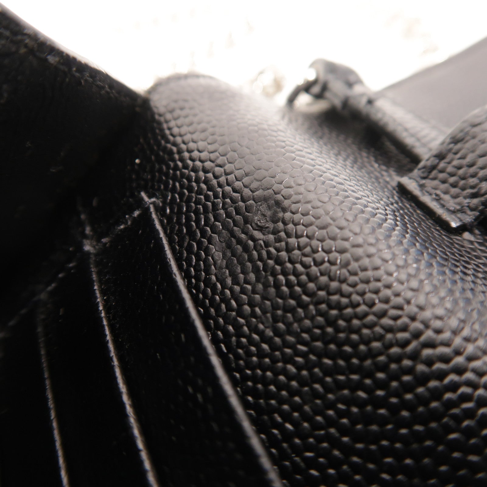 SAINT LAURENT 牛皮皮革Cassandre Chain Wallet鏈帶肩背袋