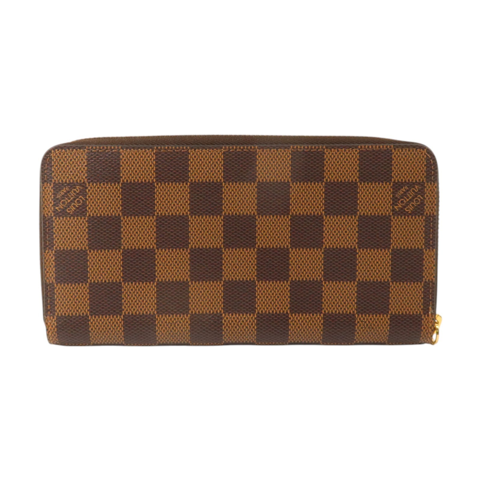 LOUIS VUITTON Damier Zippy Wallet金扣長錢包