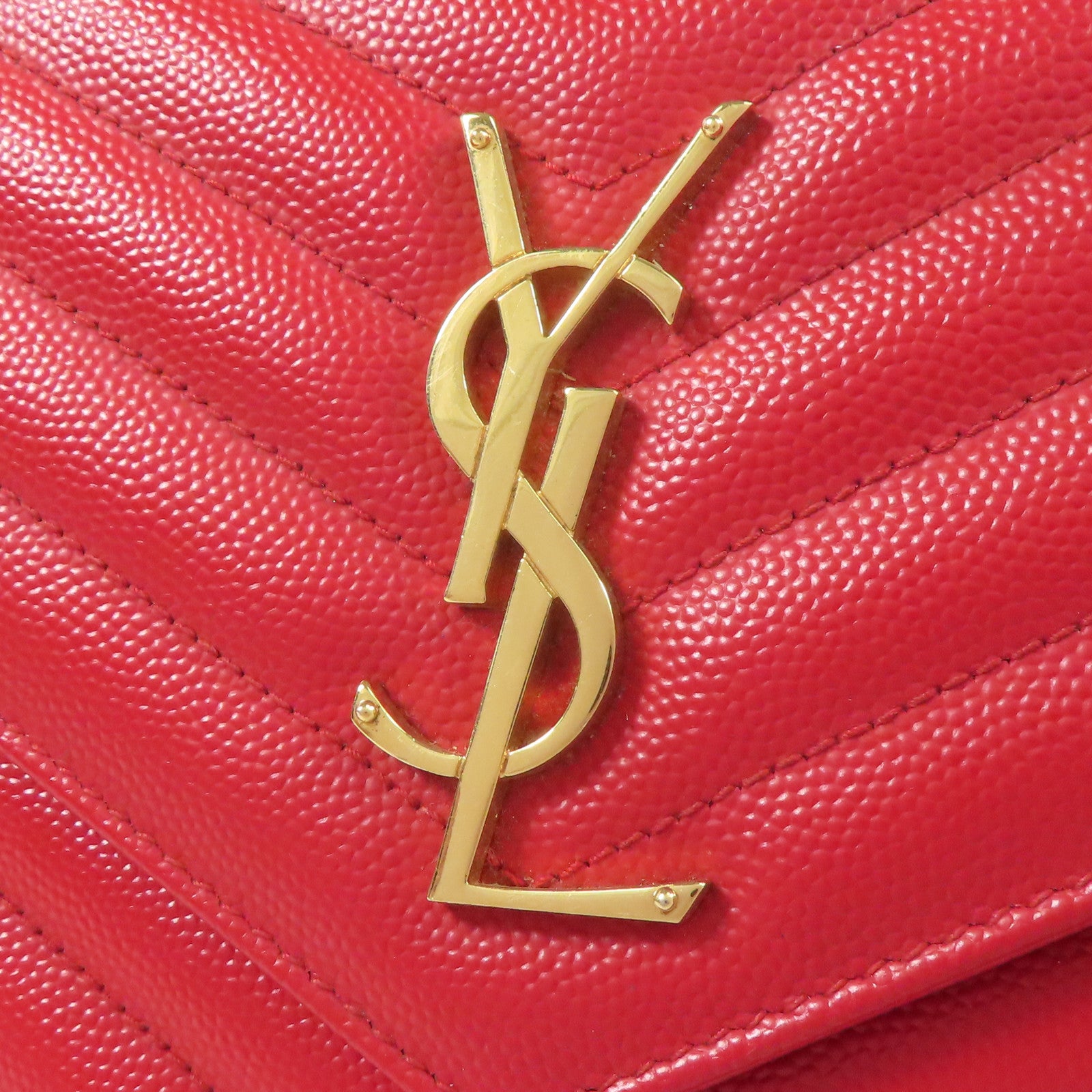 SAINT LAURENT 牛皮皮革Cassandra Classic金扣鏈帶肩背袋