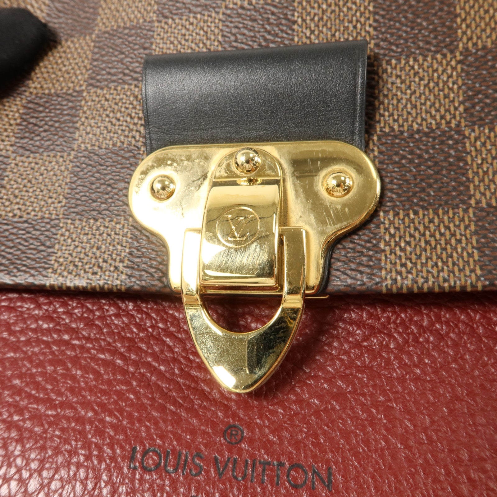 LOUIS VUITTON Damier Vavin PM金扣鏈帶肩背袋
