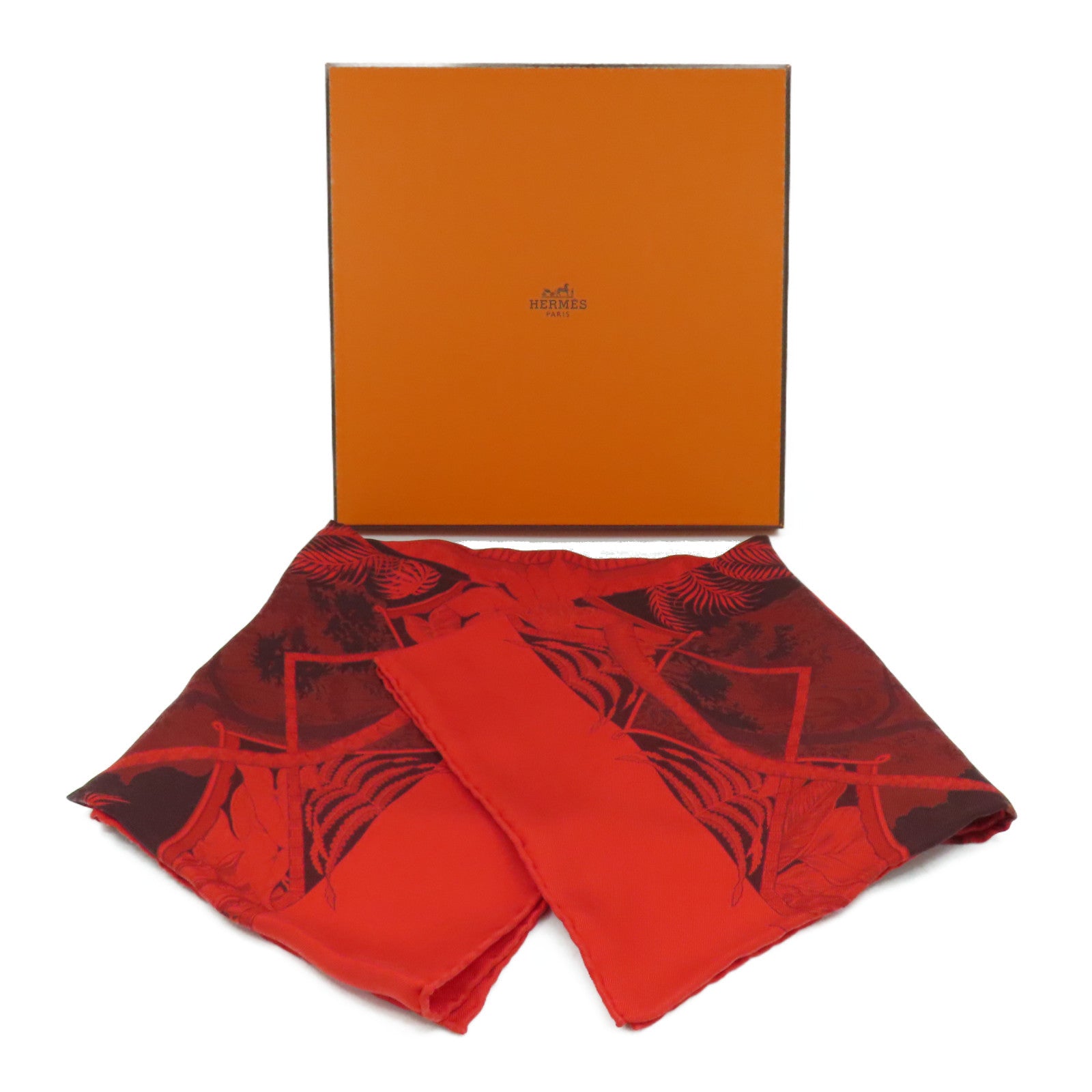 HERMES 【激減優惠】絲質Scarf 60X60絲巾紅色