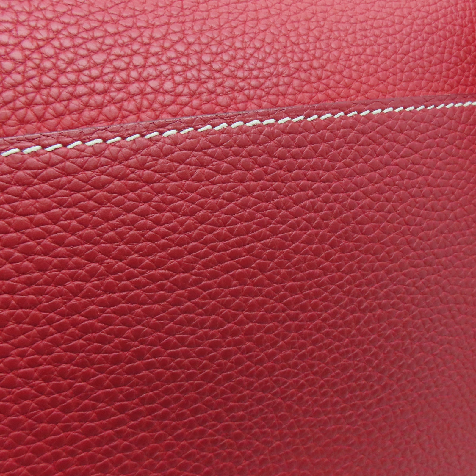 HERMES 【激減優惠】Clemence皮革Roulis 23金扣肩背袋Rouge Casaque紅色