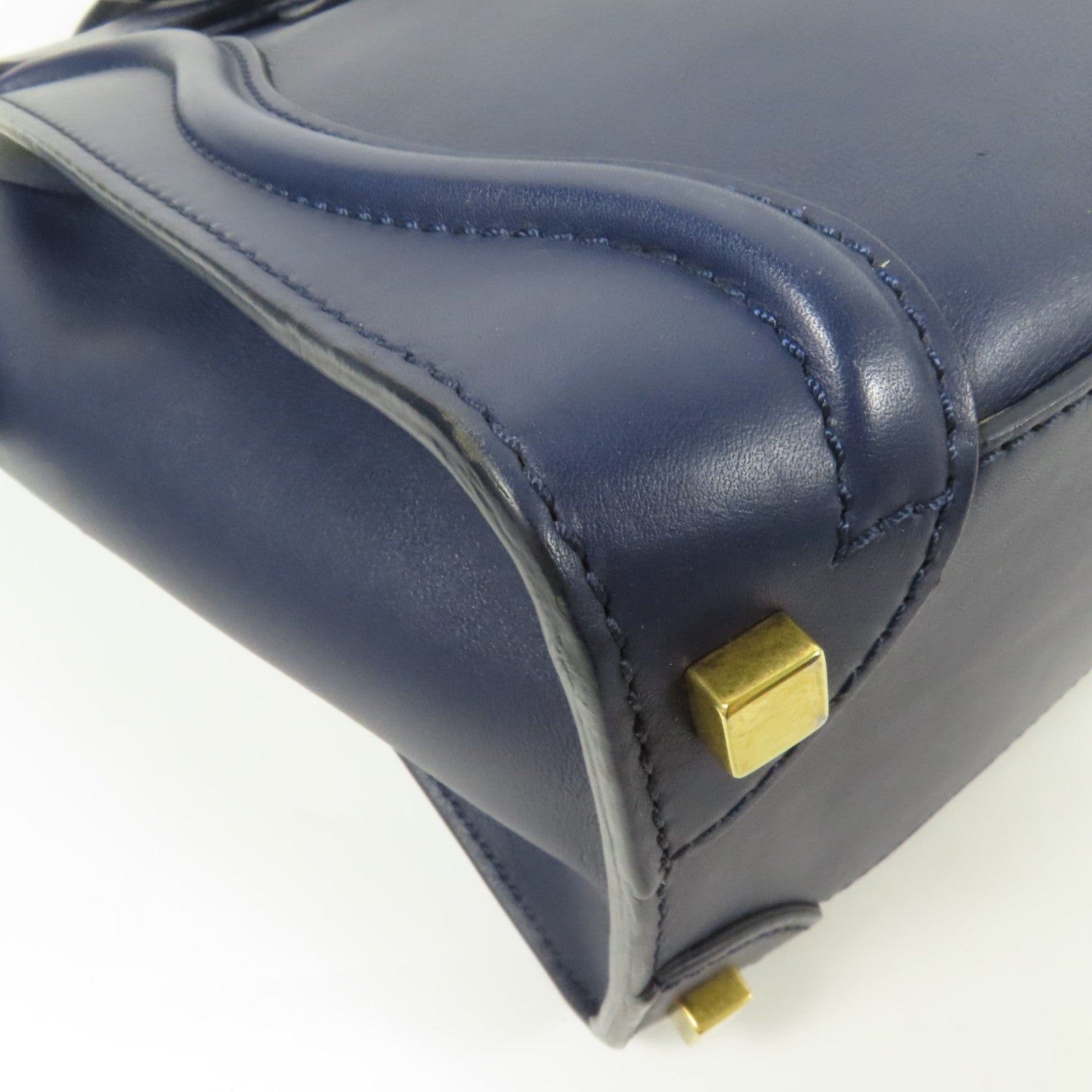CELINE 牛皮皮革Micro Luggage金扣手挽袋
