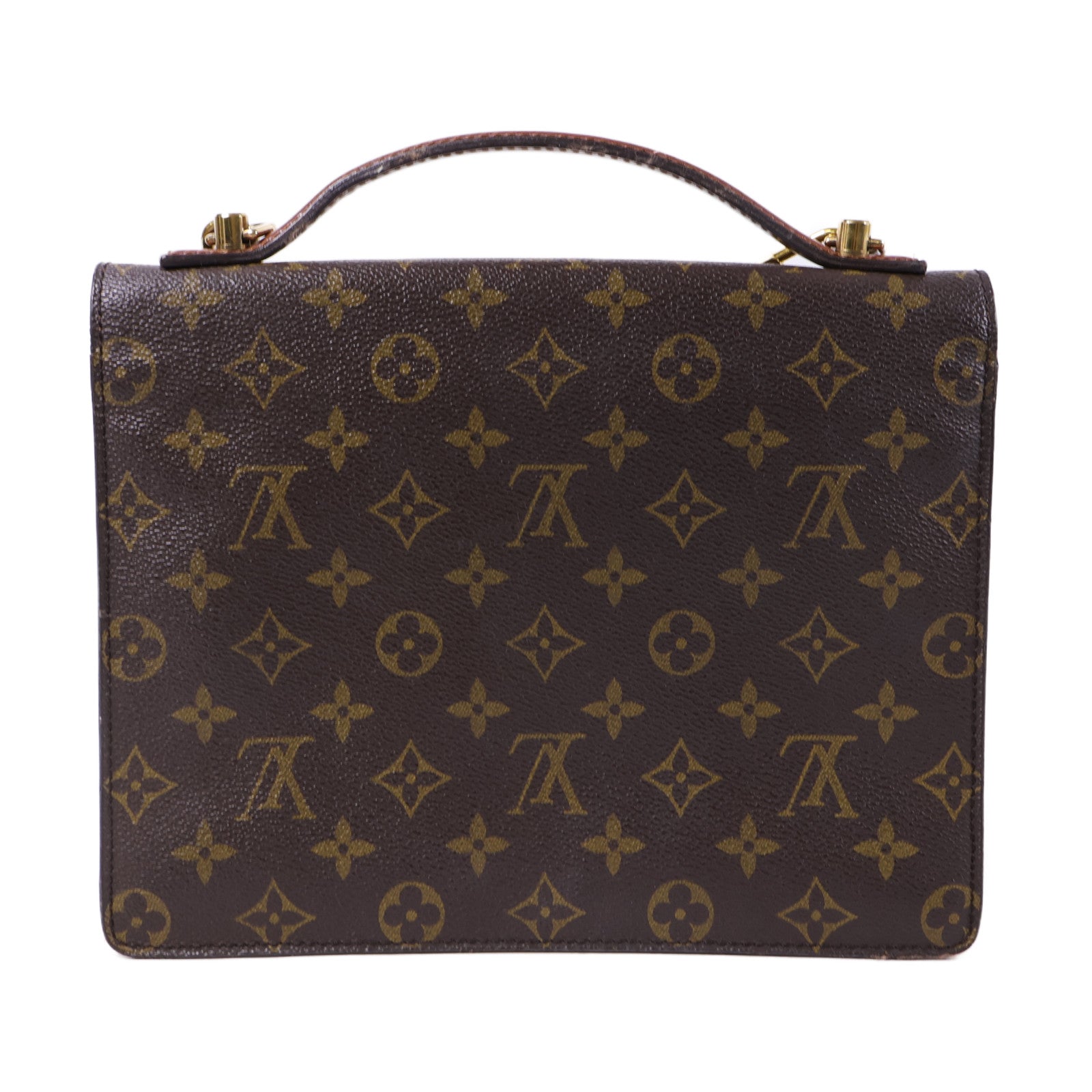 LOUIS VUITTON Monogram Monceau 28金扣手挽肩背兩用袋