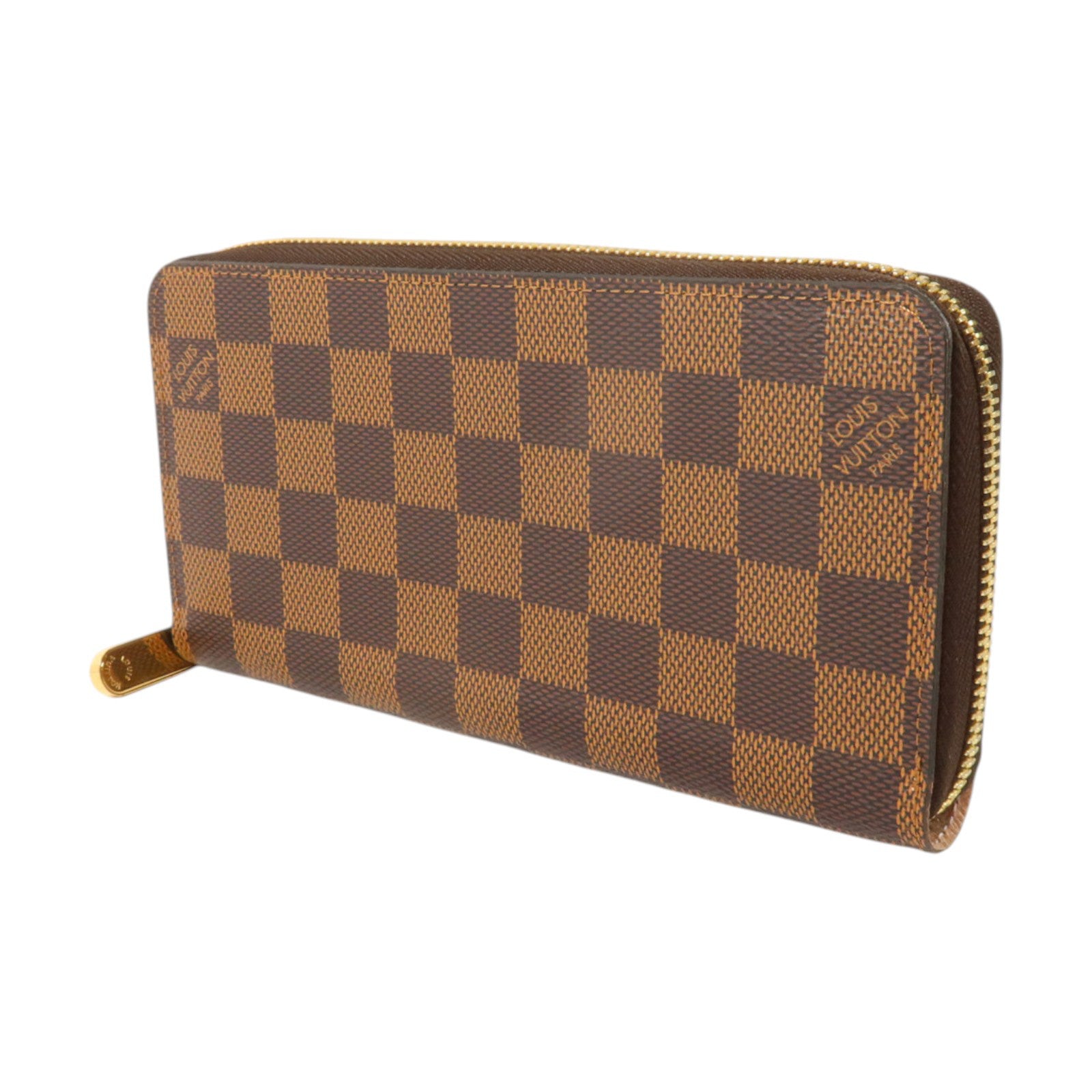 LOUIS VUITTON Damier Zippy Wallet金扣長錢包