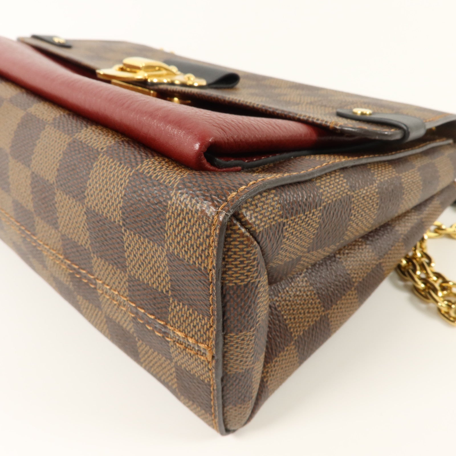 LOUIS VUITTON Damier Vavin PM金扣鏈帶肩背袋