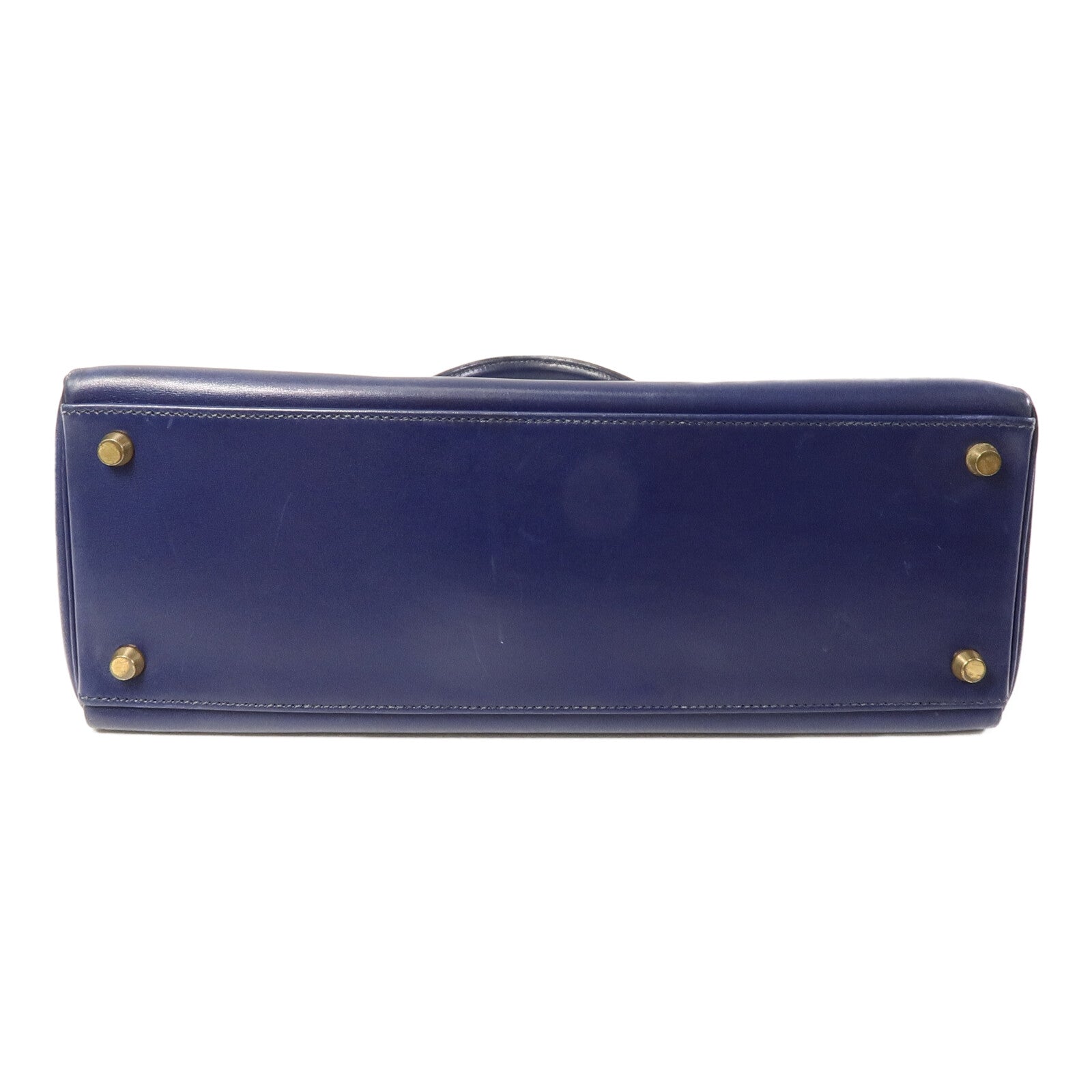 HERMES Box皮革Kelly 32手挽肩背兩用袋Blue