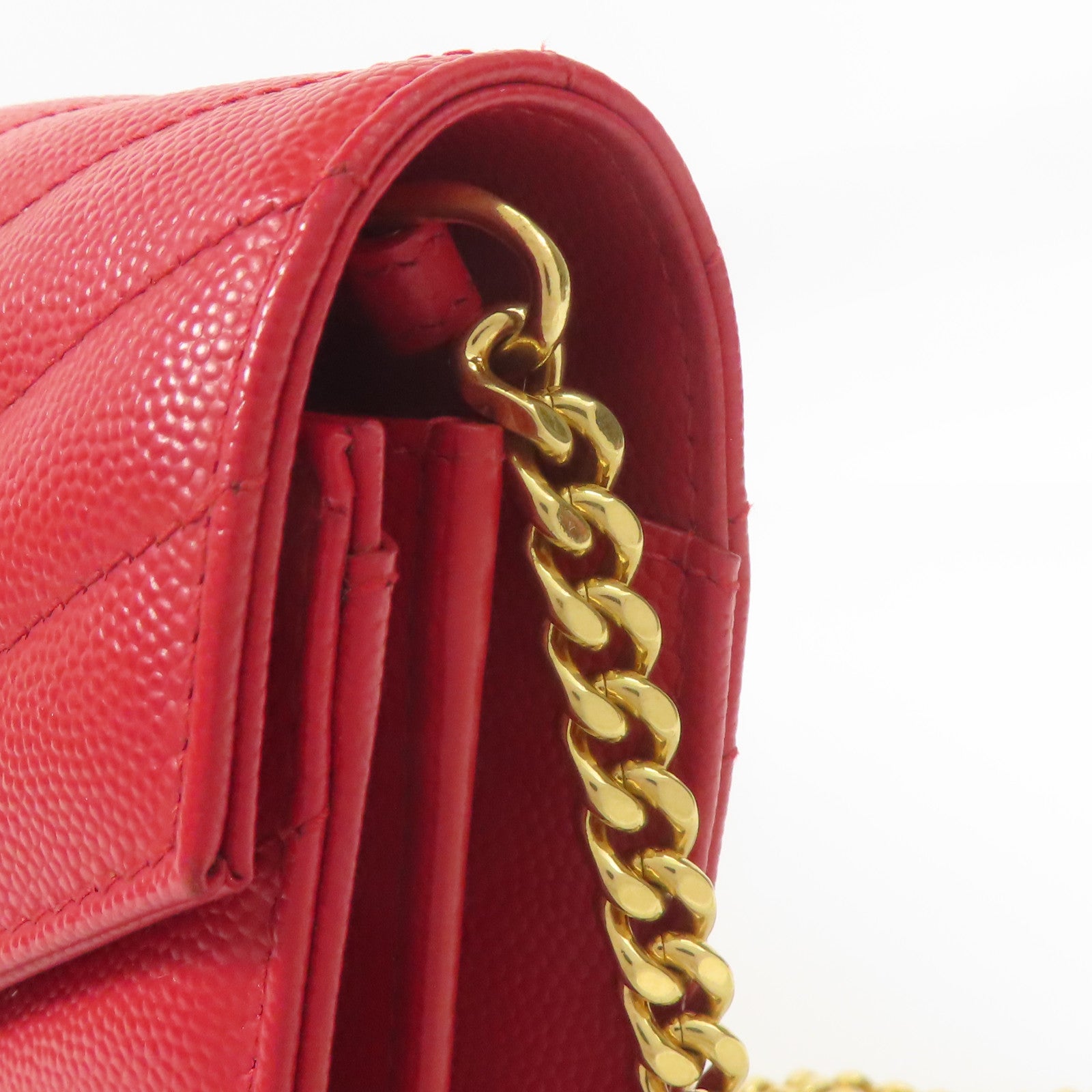 SAINT LAURENT 牛皮皮革Cassandra Classic金扣鏈帶肩背袋