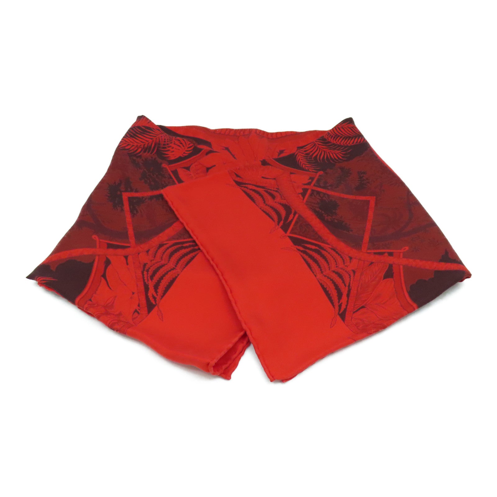 HERMES 【激減優惠】絲質Scarf 60X60絲巾紅色
