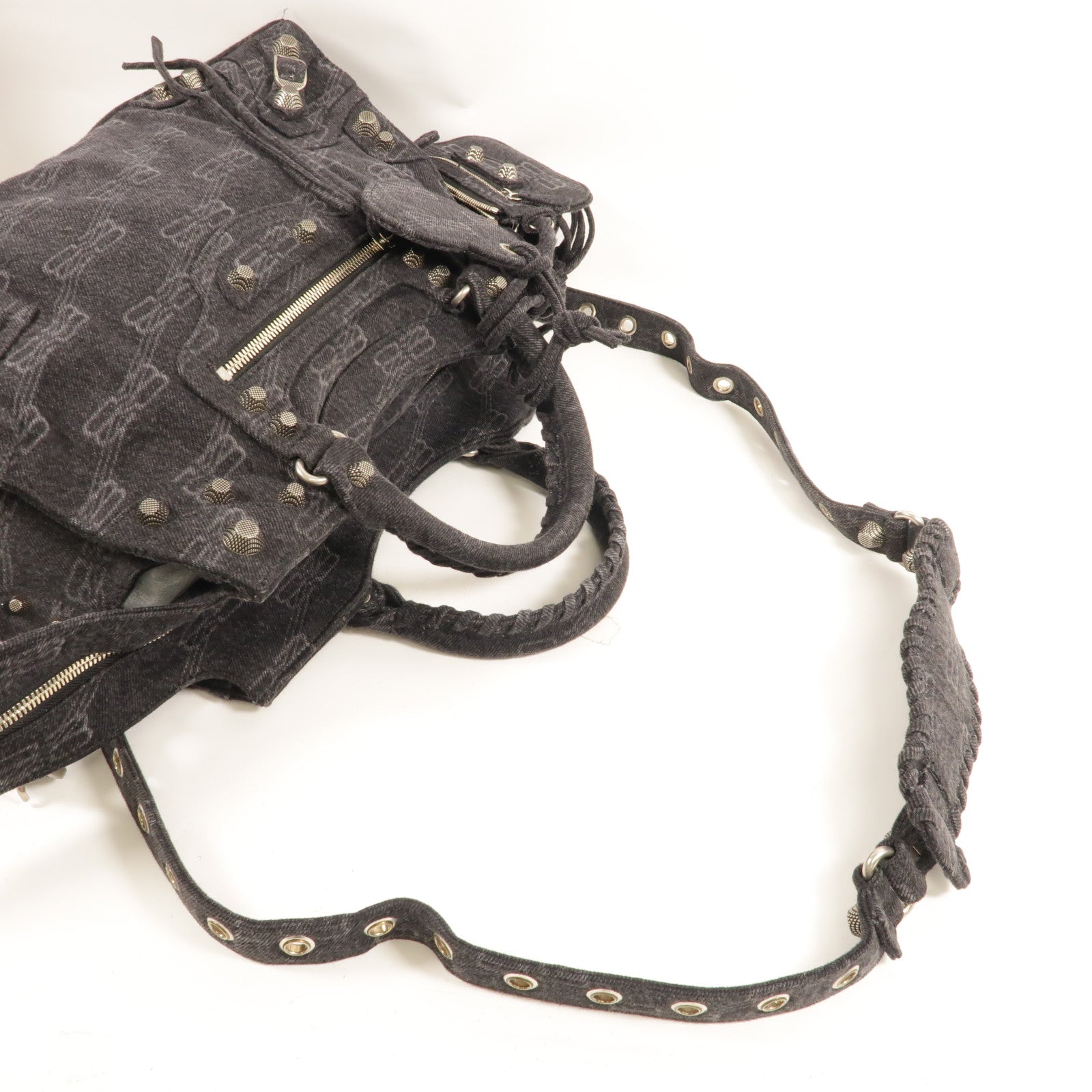 BALENCIAGA Denim Neo Cagole City手挽肩背兩用袋