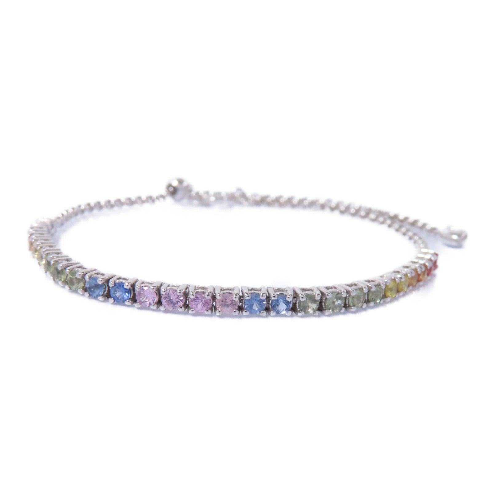 JEWELRY 【激減優惠】18K白金Color Stone Bracelet手鏈彩色