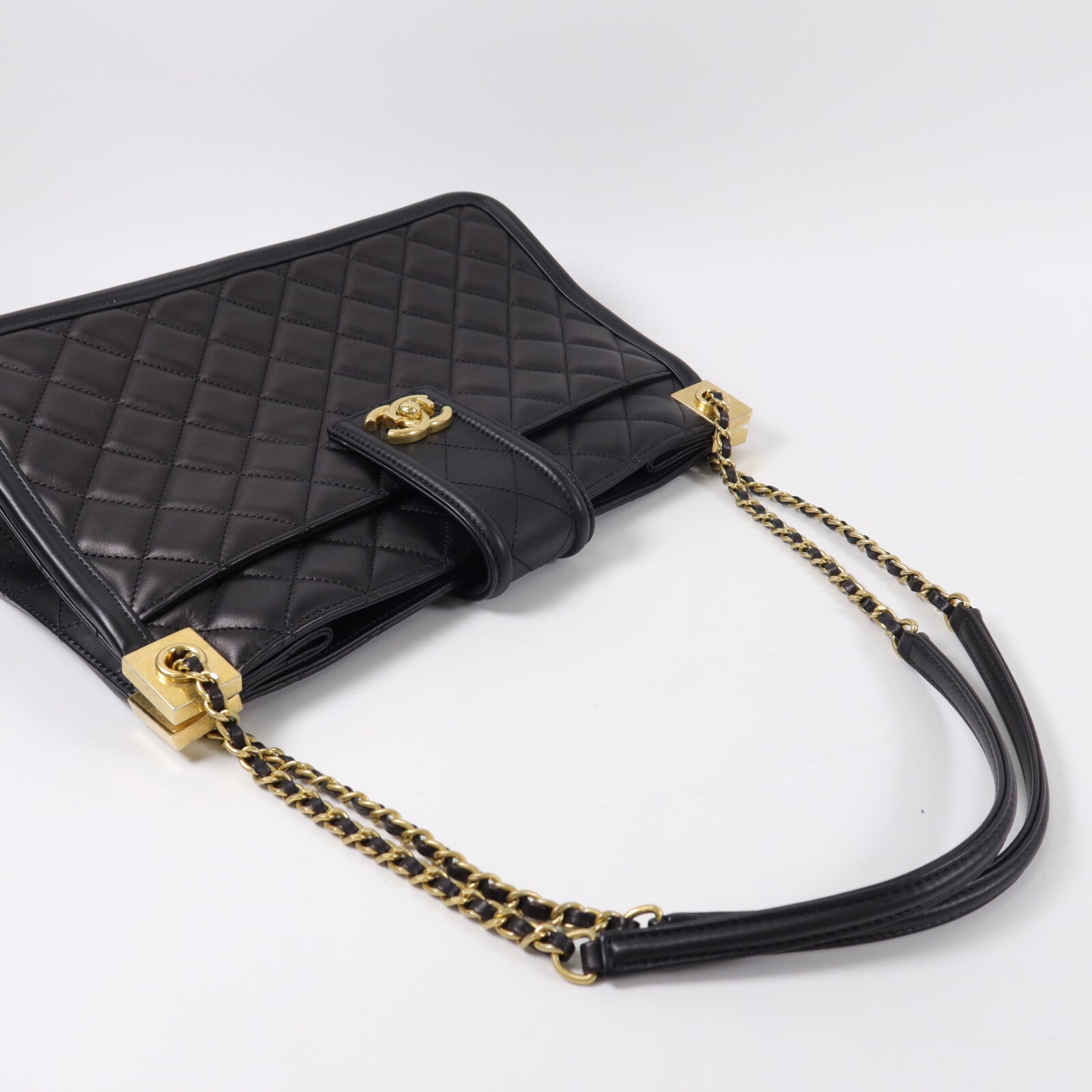 CHANEL 羊皮皮革Elegant CC shopping tote手挽袋