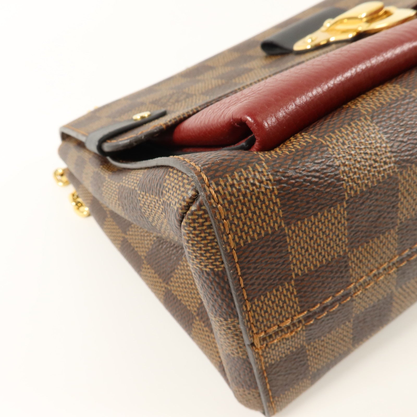 LOUIS VUITTON Damier Vavin PM金扣鏈帶肩背袋