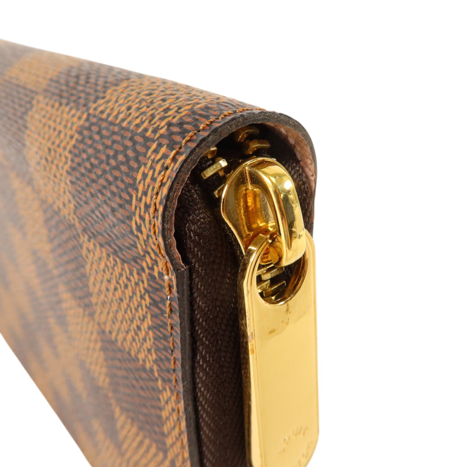 LOUIS VUITTON Damier Zippy Wallet金扣長錢包
