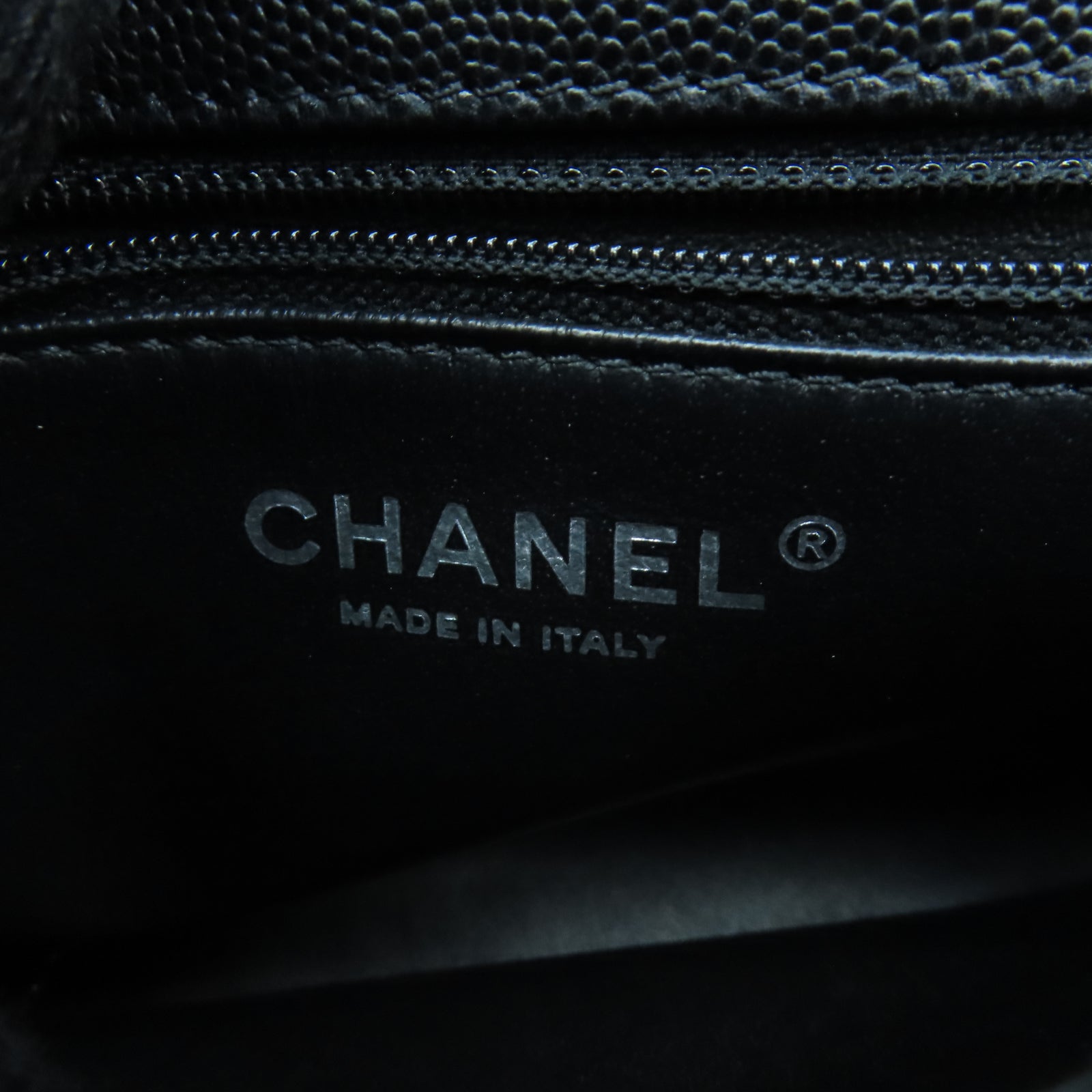 CHANEL 【激減優惠】菱格Caviar皮革/蜥蝪皮革Coco Handle銀扣鏈帶手挽肩背兩用袋黑色