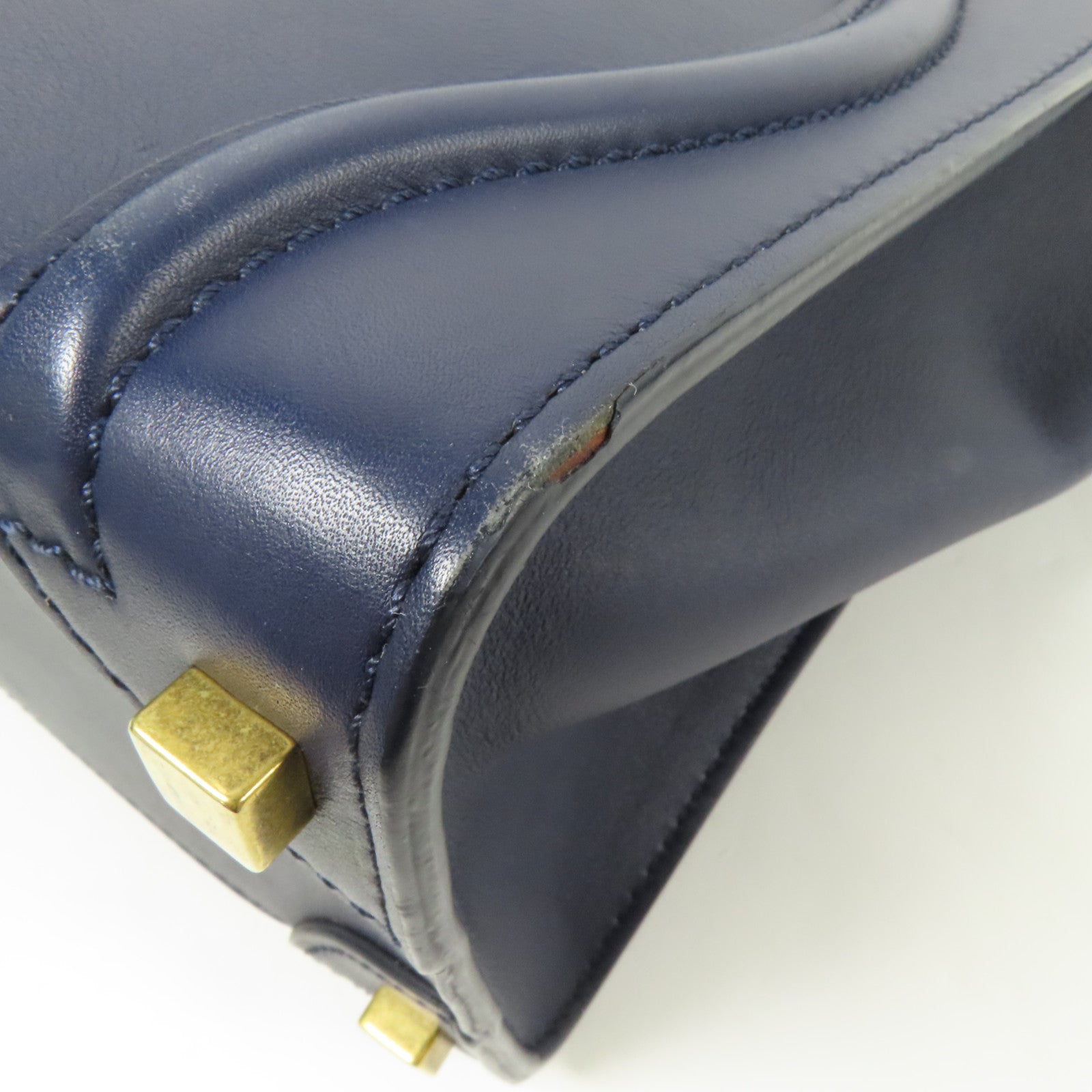 CELINE 牛皮皮革Micro Luggage金扣手挽袋
