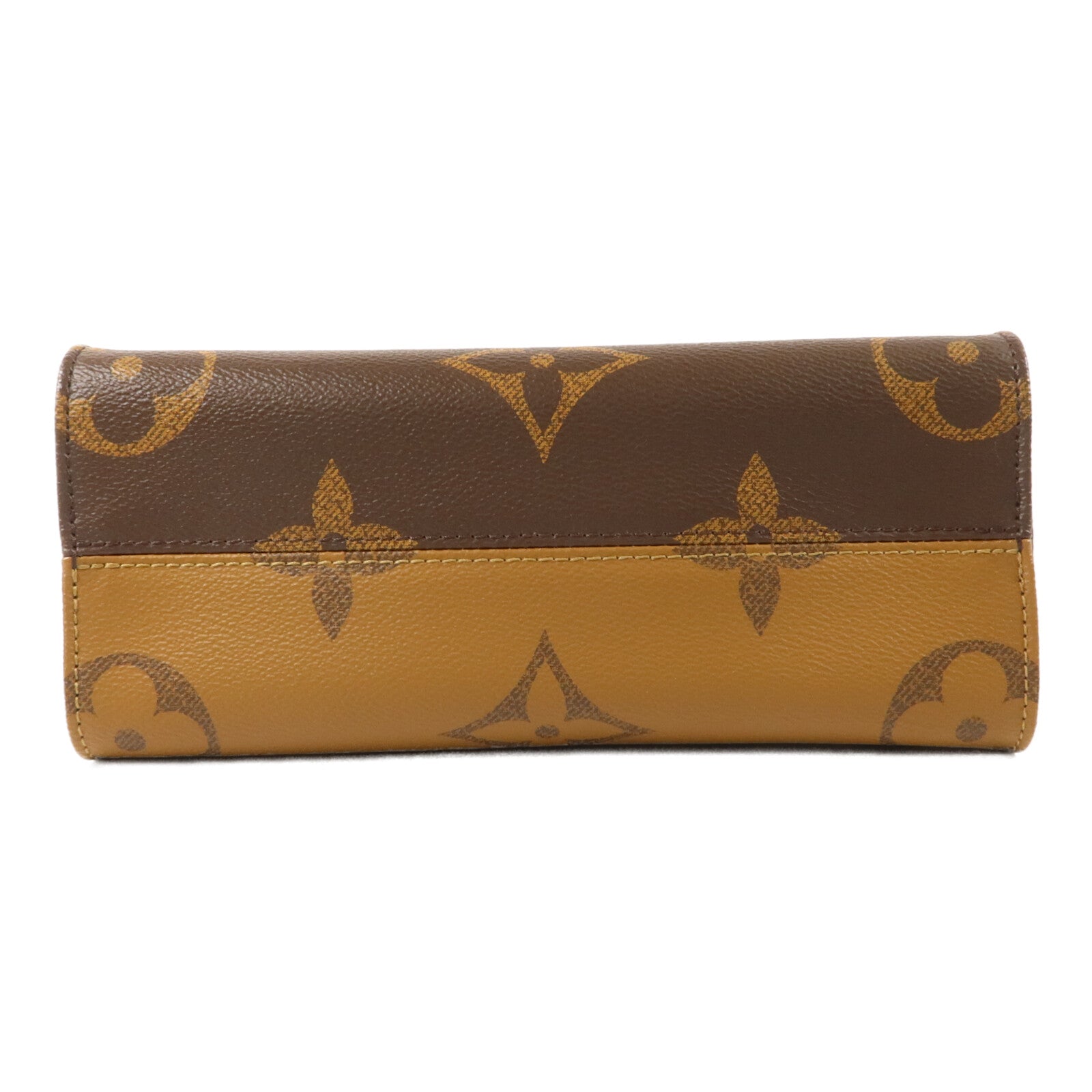 LOUIS VUITTON Monogram Giant OnTheGo PM金扣手挽肩背兩用袋棕色