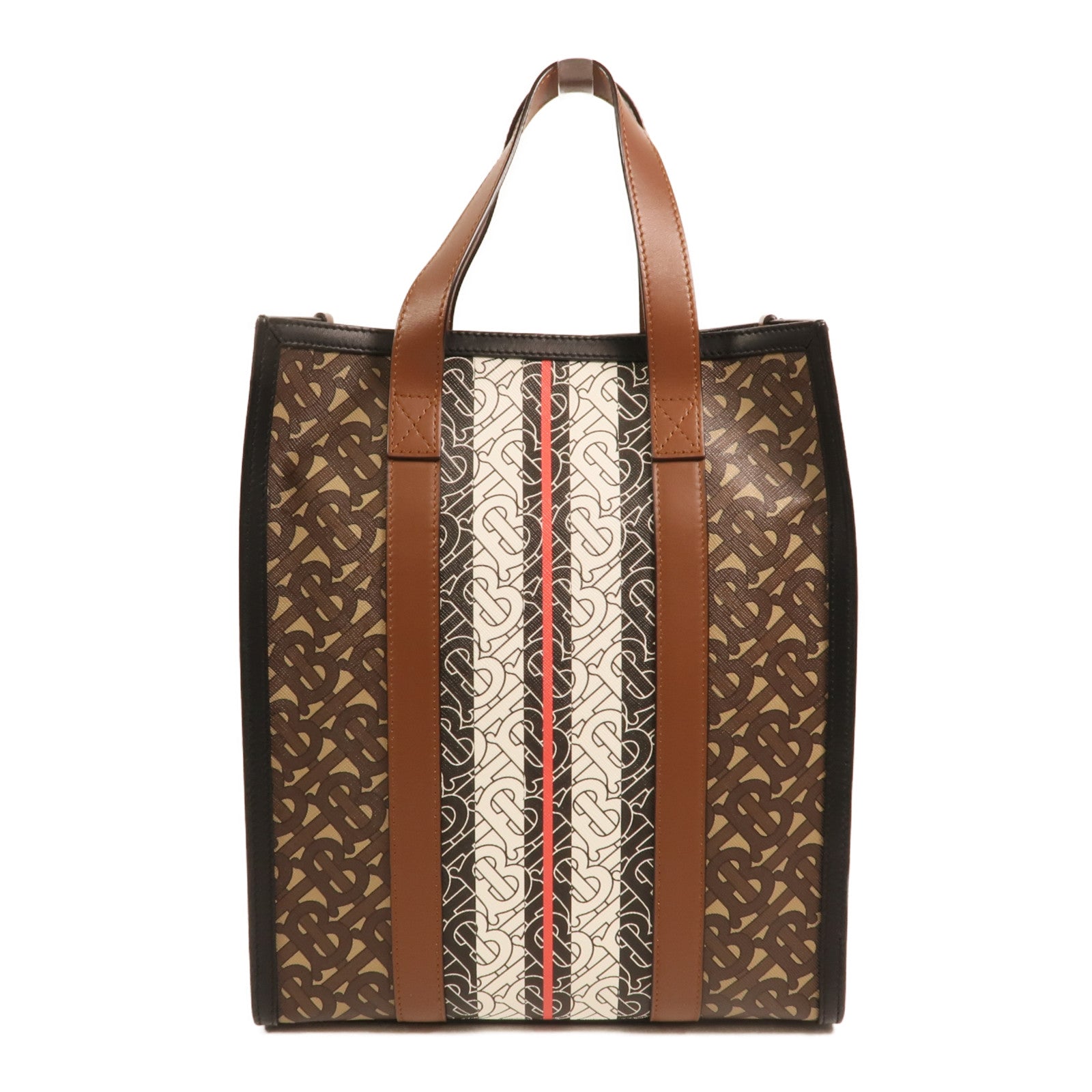 BURBERRY 塗層帆布2 Way Shoulder金扣手挽肩背兩用袋