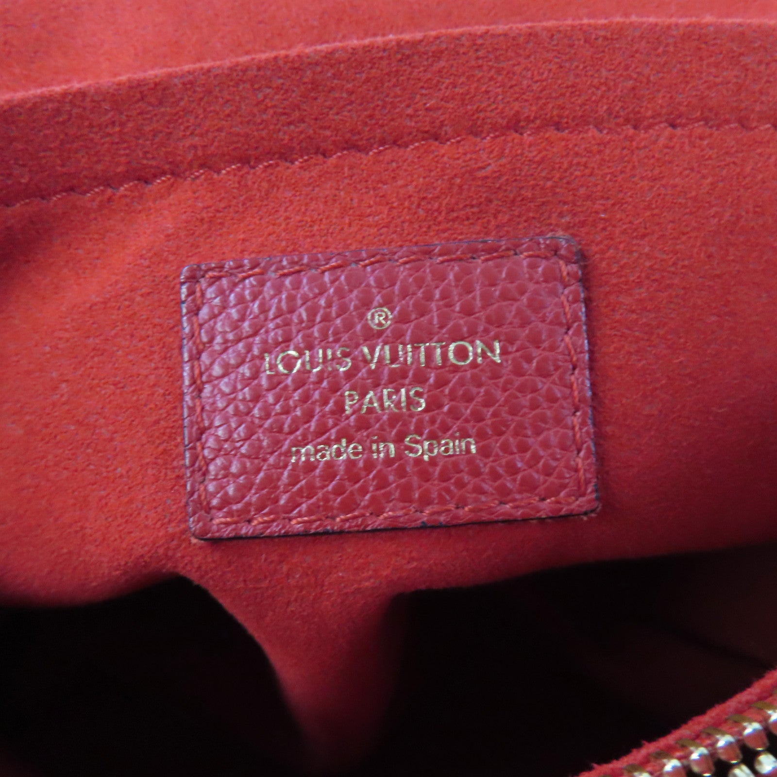LOUIS VUITTON Monogram Saint Placide Chain Bag金扣鏈帶肩背袋紅色/啡色