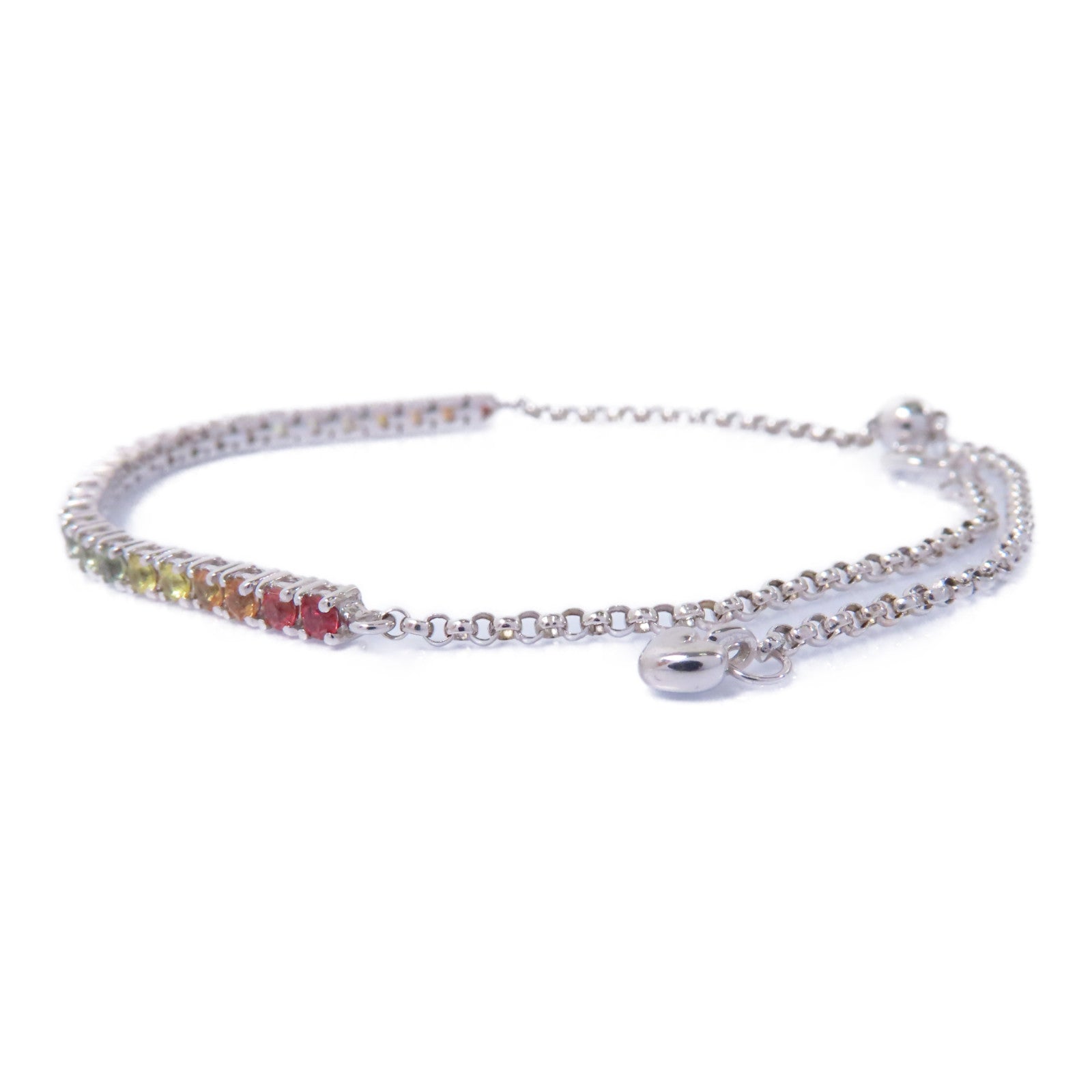 JEWELRY 【激減優惠】18K白金Color Stone Bracelet手鏈彩色