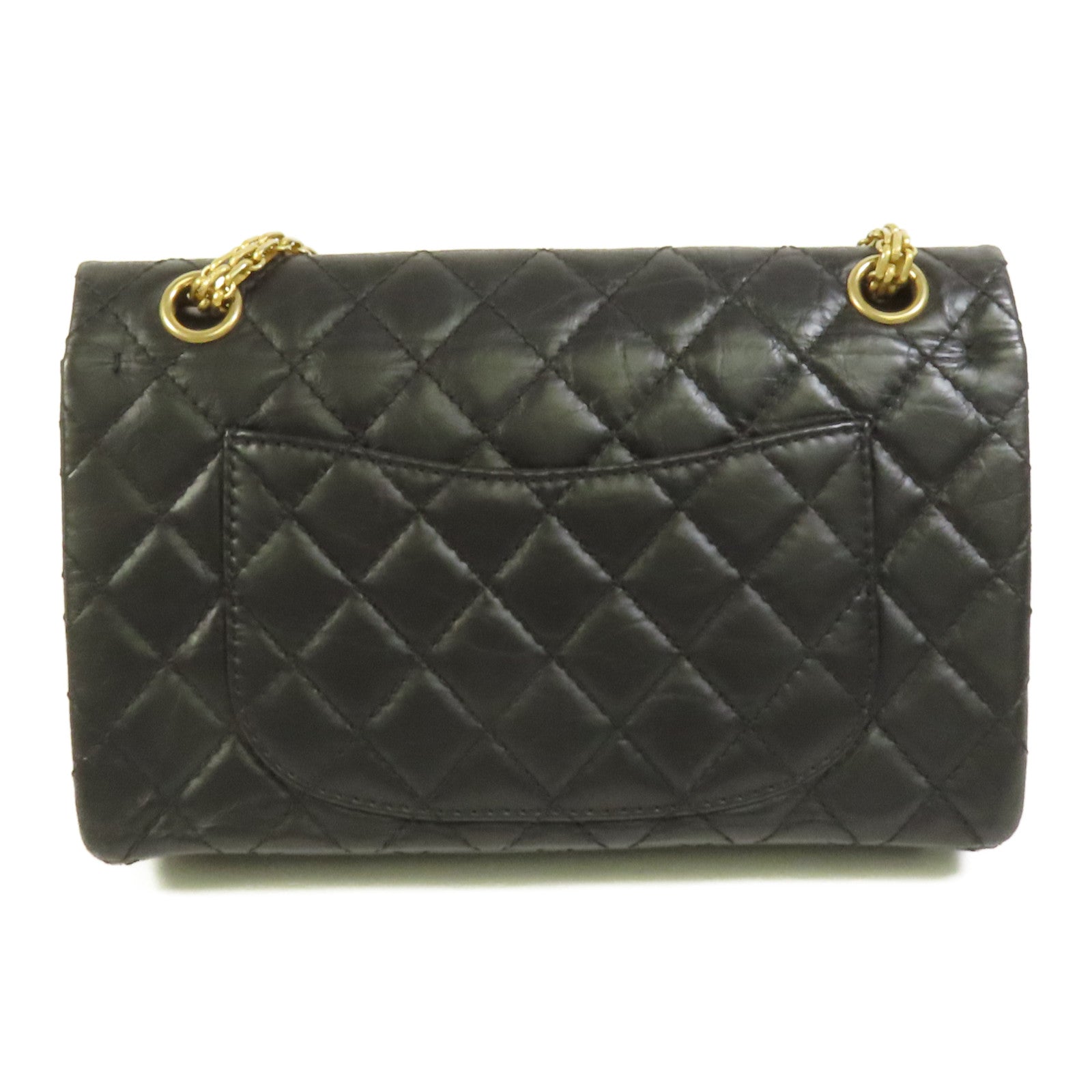 CHANEL 牛皮皮革2.55 Medium金扣鏈帶肩背袋