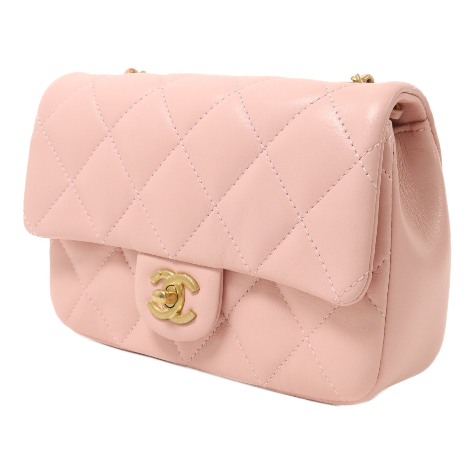 CHANEL 羊皮皮革Mini Rectangular Flap Bag With Heart鏈帶肩背袋