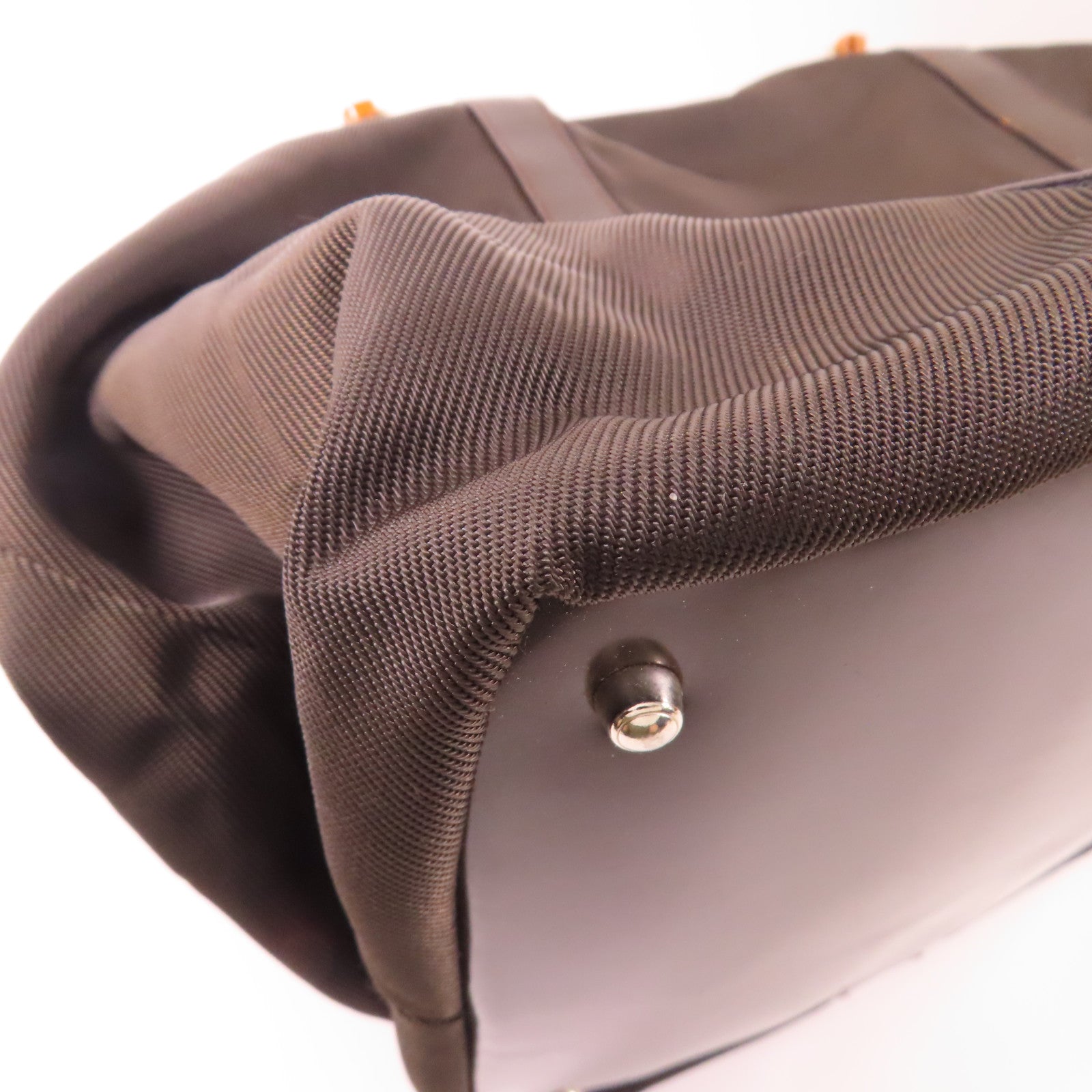 GUCCI GG SHW Tote Bag Nylon Brown