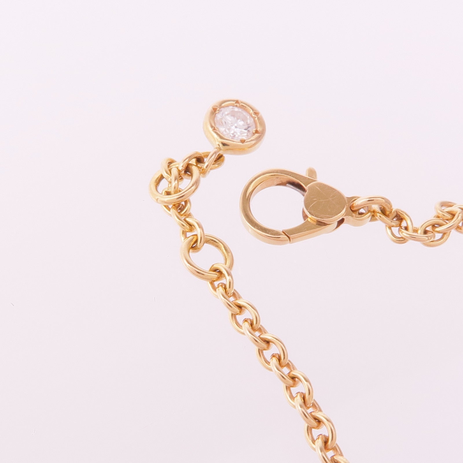 HERMES 18K玫瑰金Finesse Bracelet鑽石手鏈