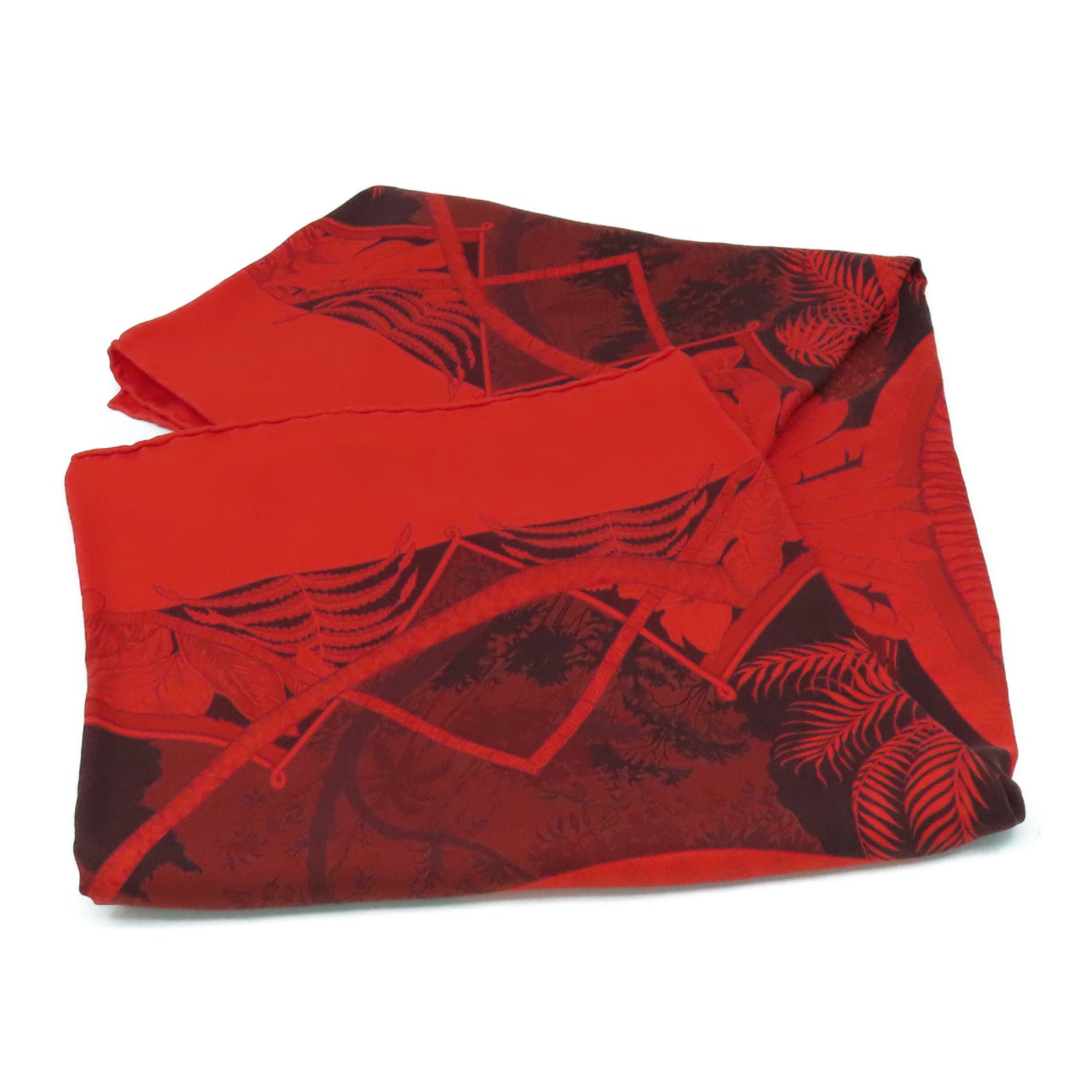 HERMES 【激減優惠】絲質Scarf 60X60絲巾紅色