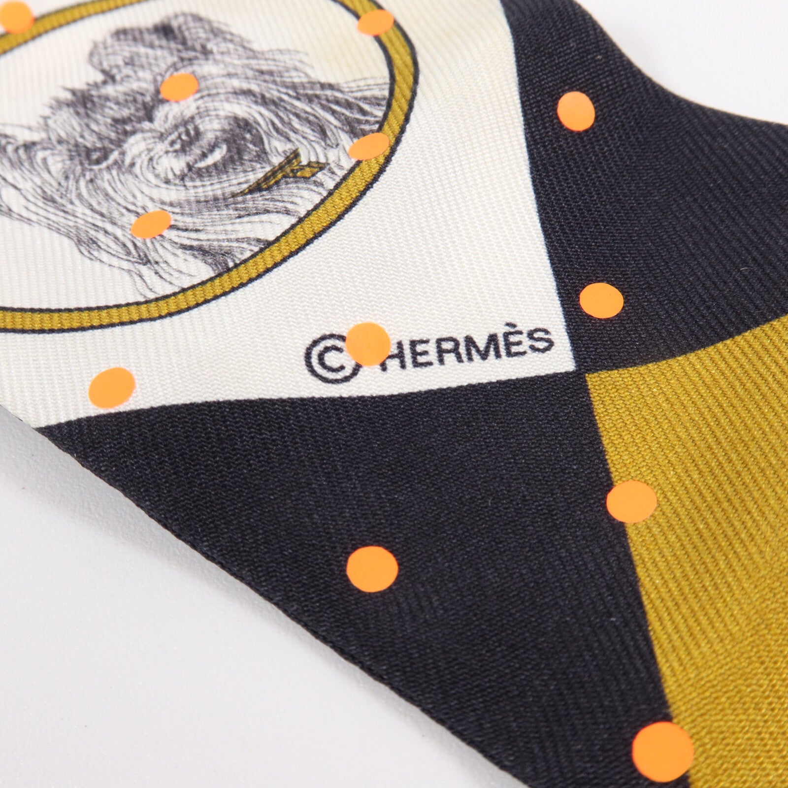 HERMES 絲質Twilly絲巾