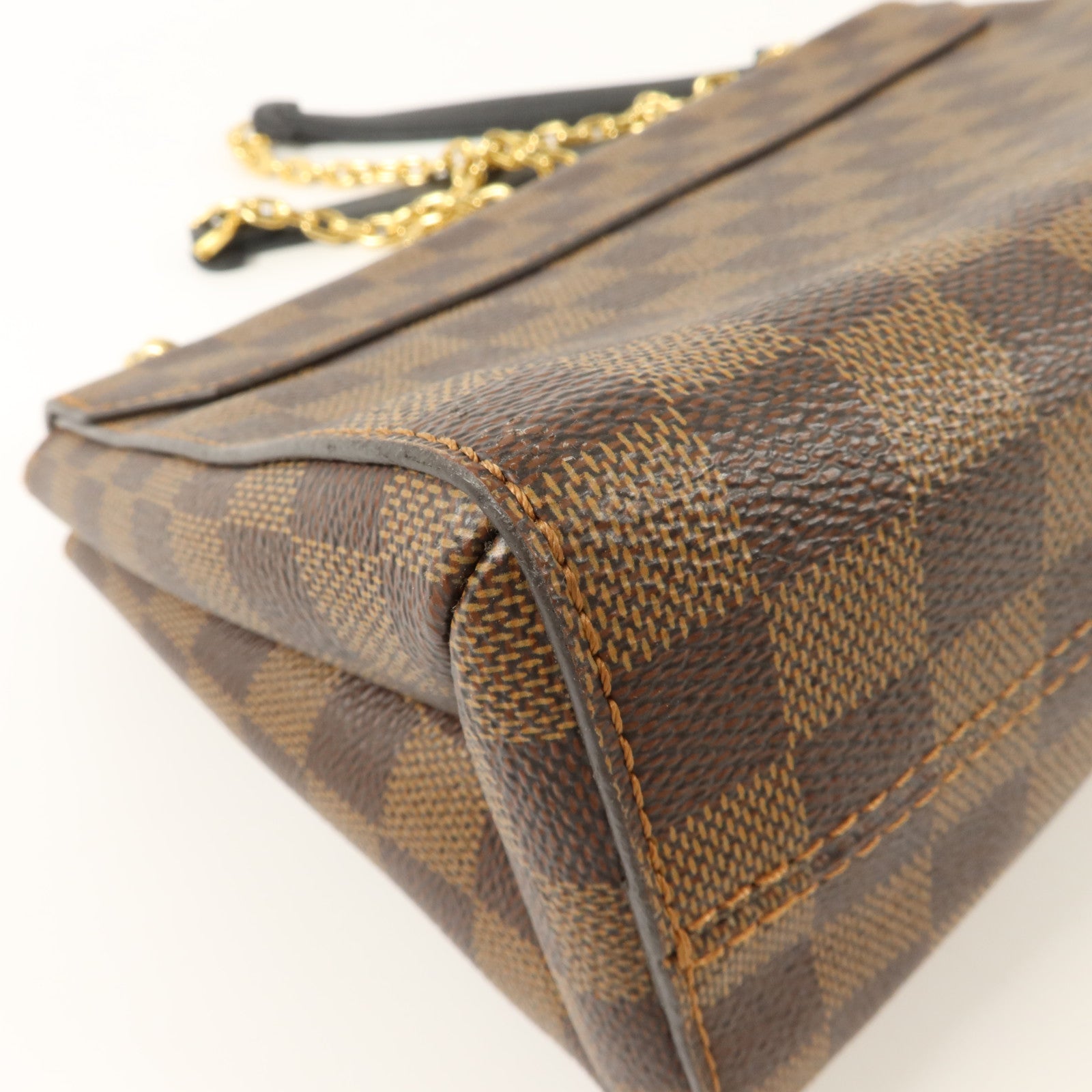 LOUIS VUITTON Damier Vavin PM金扣鏈帶肩背袋