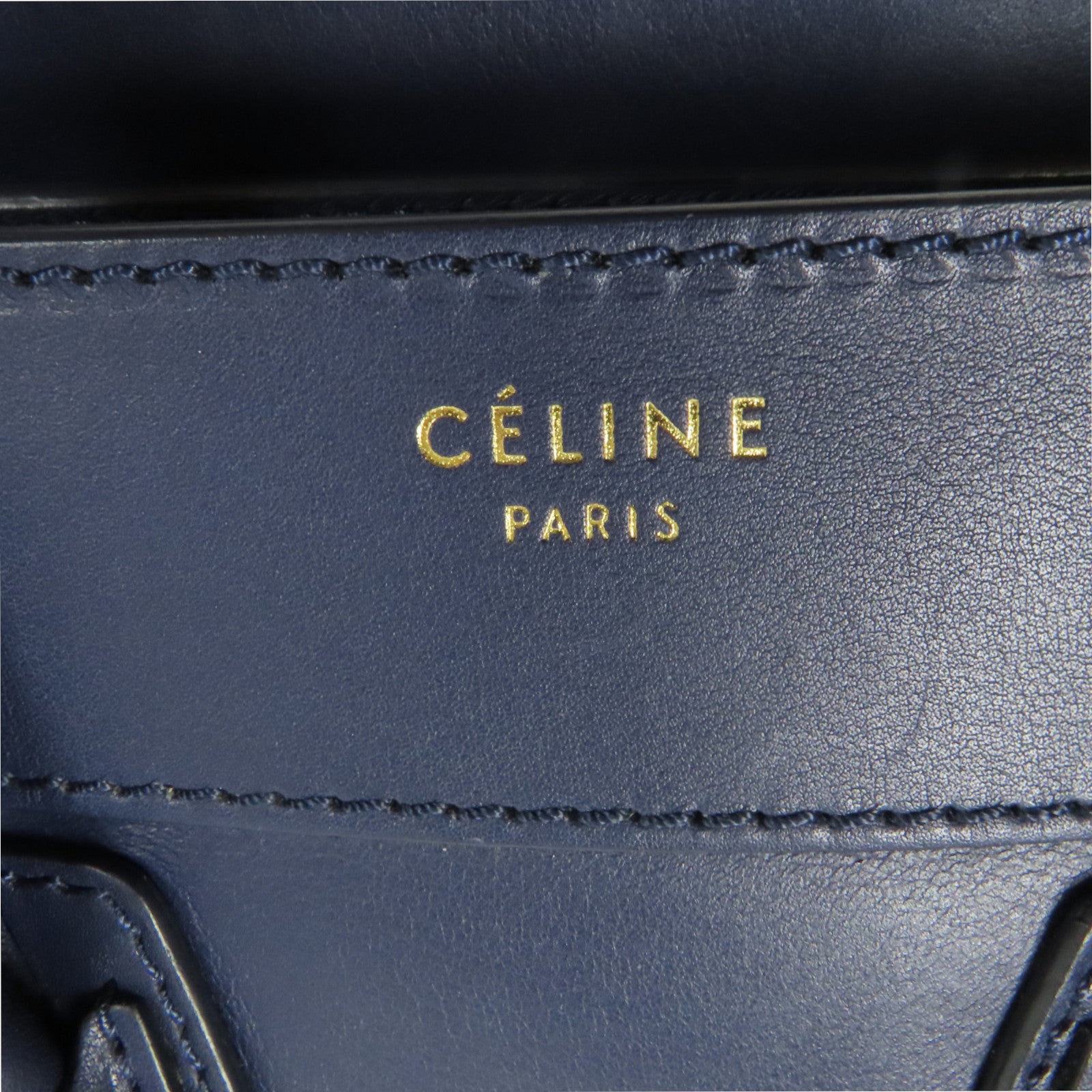 CELINE 牛皮皮革Micro Luggage金扣手挽袋