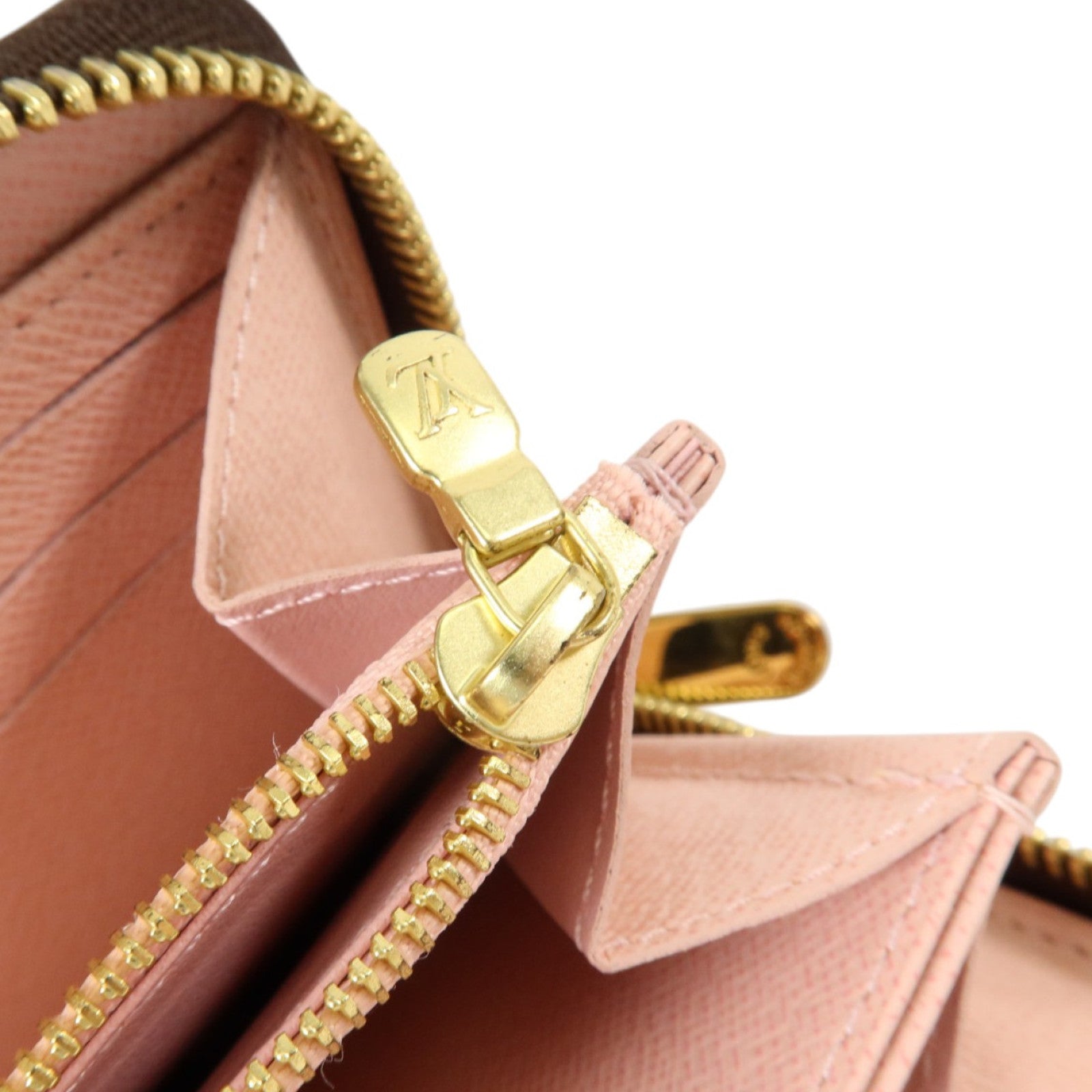 LOUIS VUITTON Damier Zippy Wallet金扣長錢包