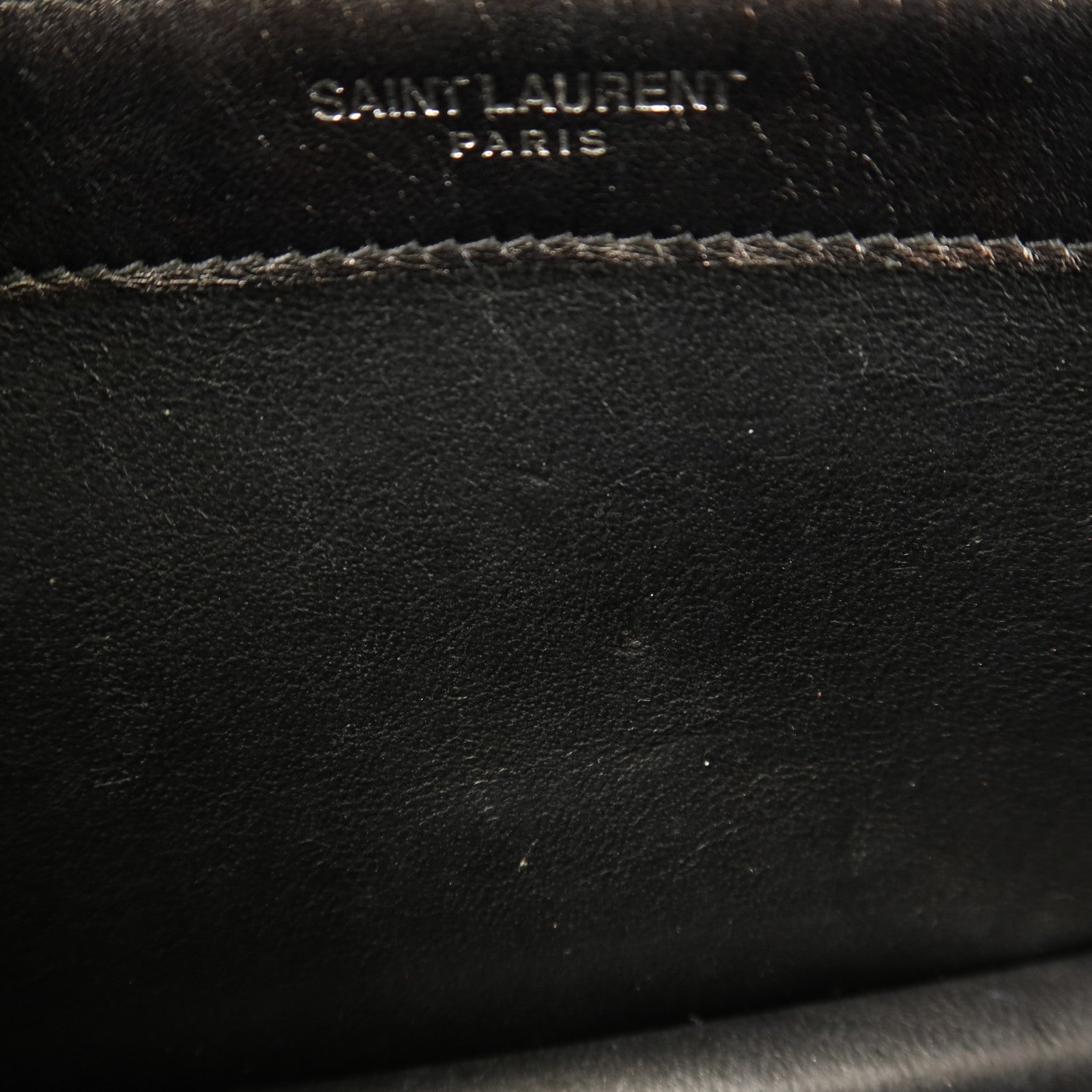 YVES SAINT LAURENT 皮革Kate Small銀扣肩背袋