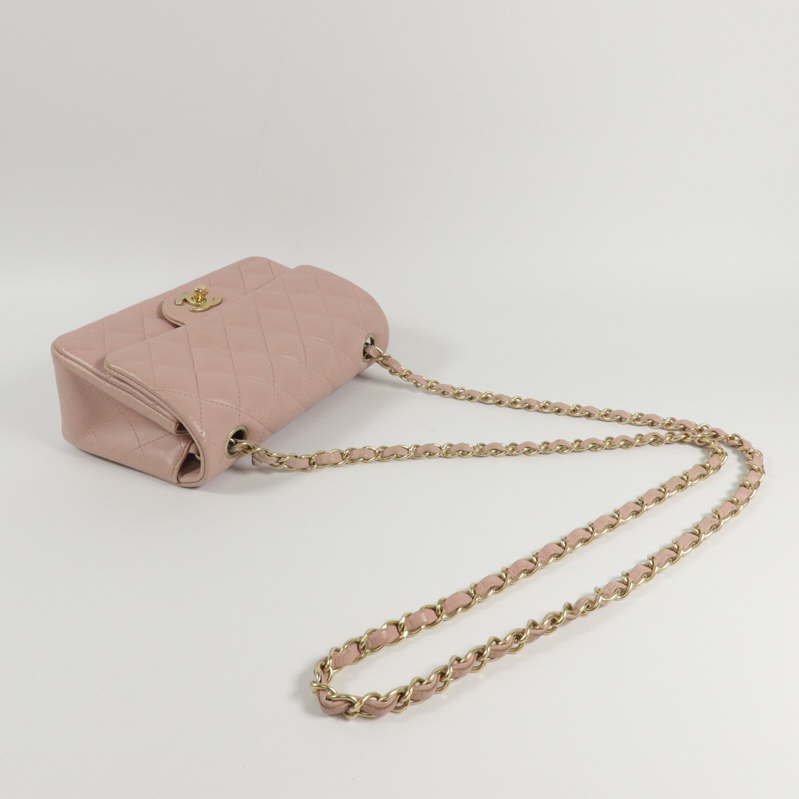 CHANEL 羊皮皮革Mini Classic 20鏈帶肩背袋