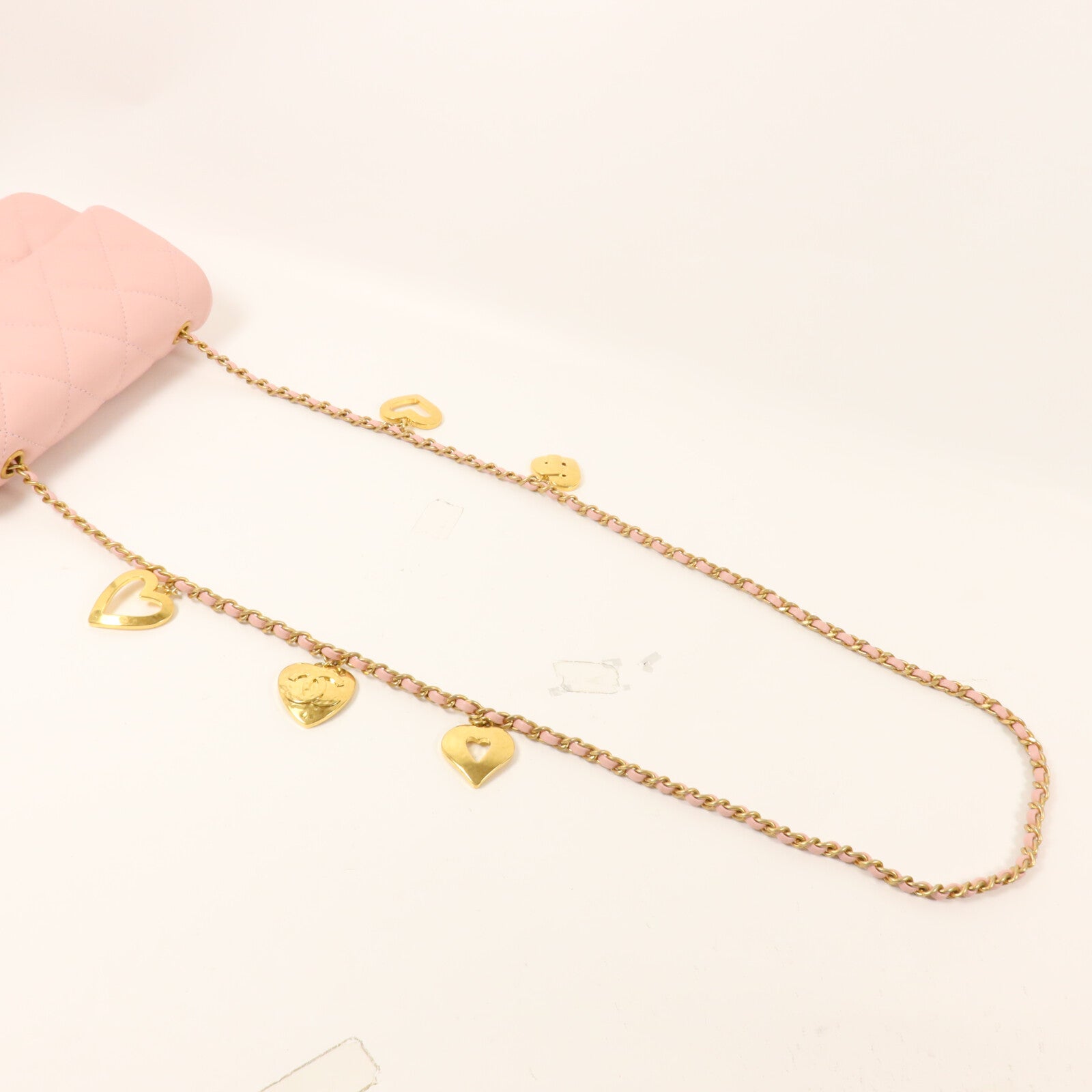 CHANEL 羊皮皮革Mini Rectangular Flap Bag With Heart鏈帶肩背袋