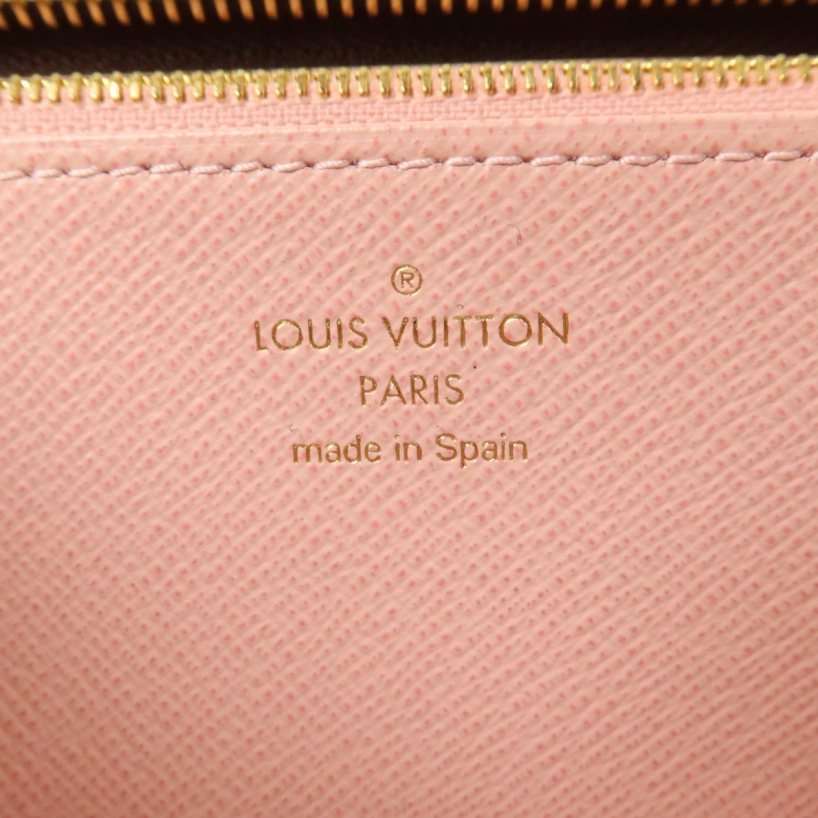 LOUIS VUITTON Damier Zippy Wallet金扣長錢包