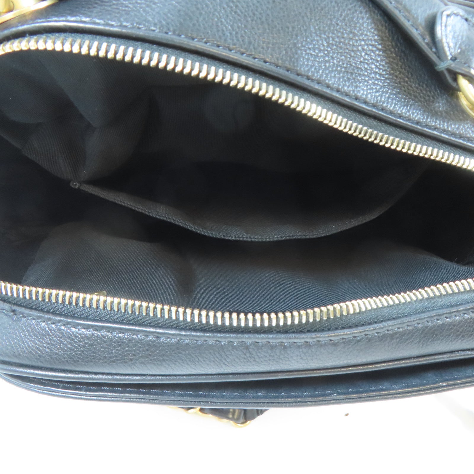 CHANEL 菱格牛皮皮革Chain Shoulder金扣手挽肩背兩用袋黑色