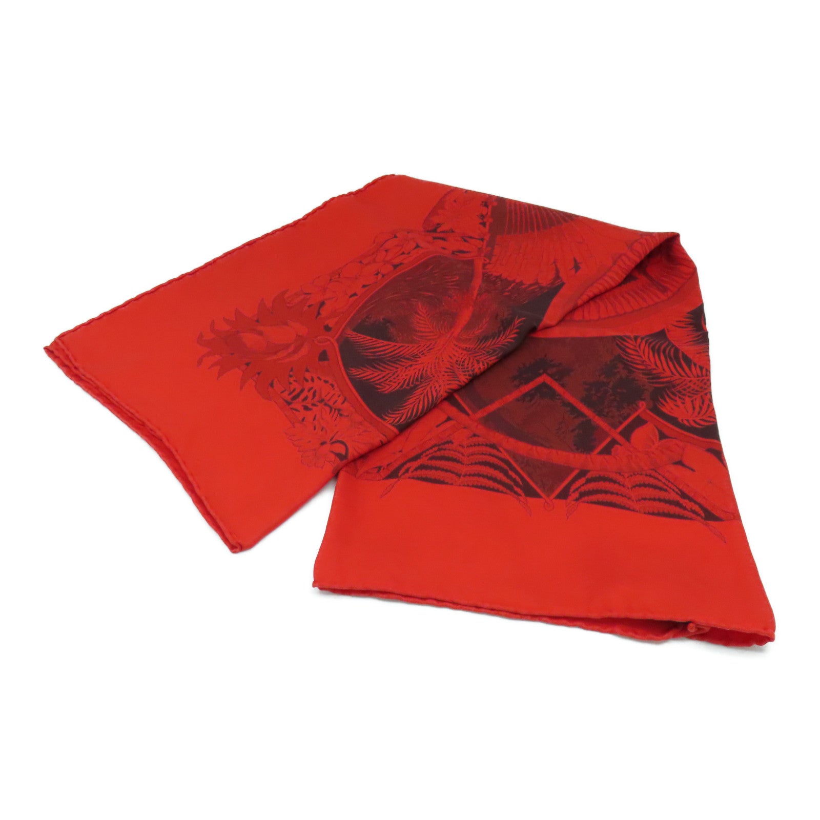 HERMES 【激減優惠】絲質Scarf 60X60絲巾紅色