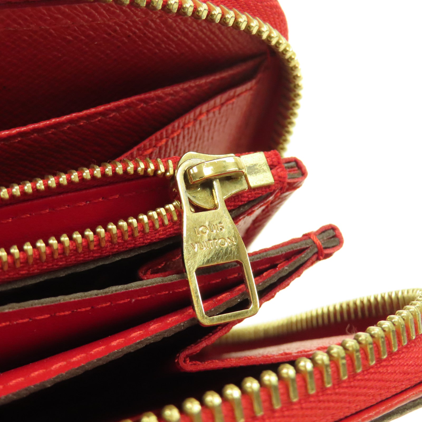 LOUIS VUITTON Monogram Retiro Zippy Wallet長錢包紅色/啡色