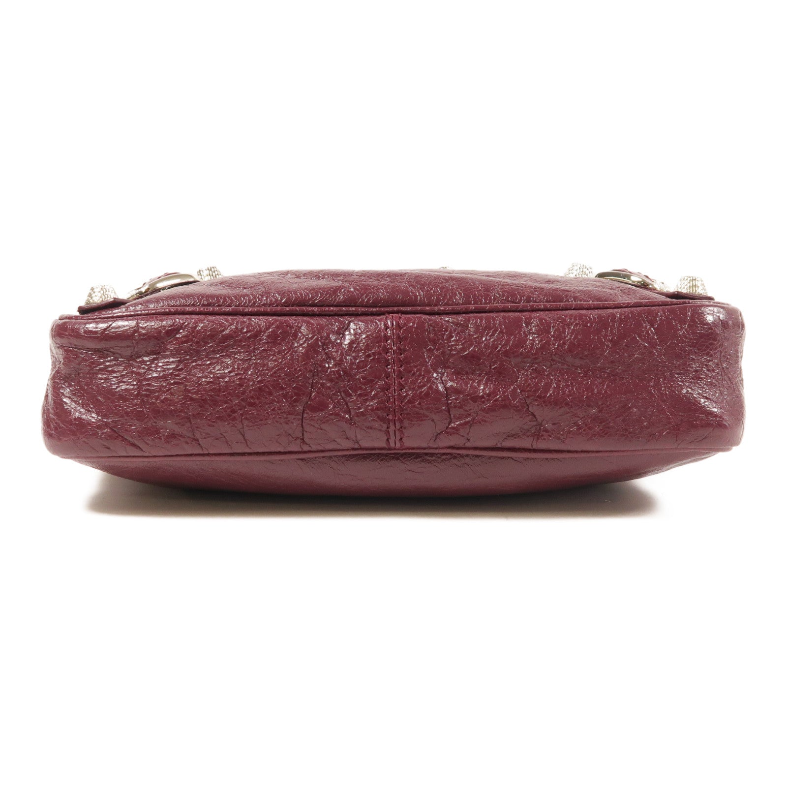 BALENCIAGA 牛皮皮革Giant Hip銀扣肩背袋