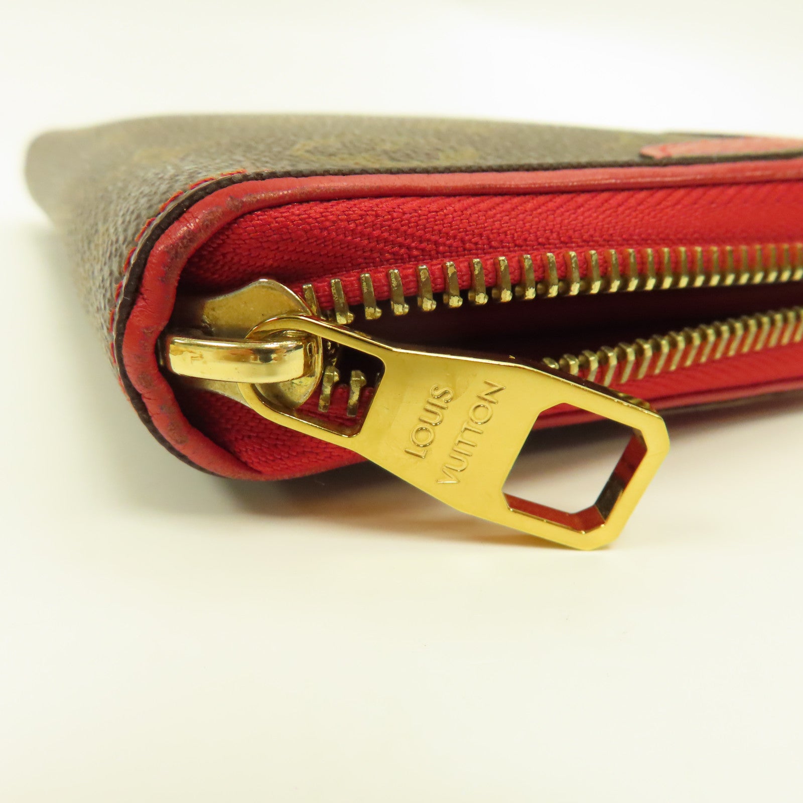 LOUIS VUITTON Monogram Retiro Zippy Wallet長錢包紅色/啡色