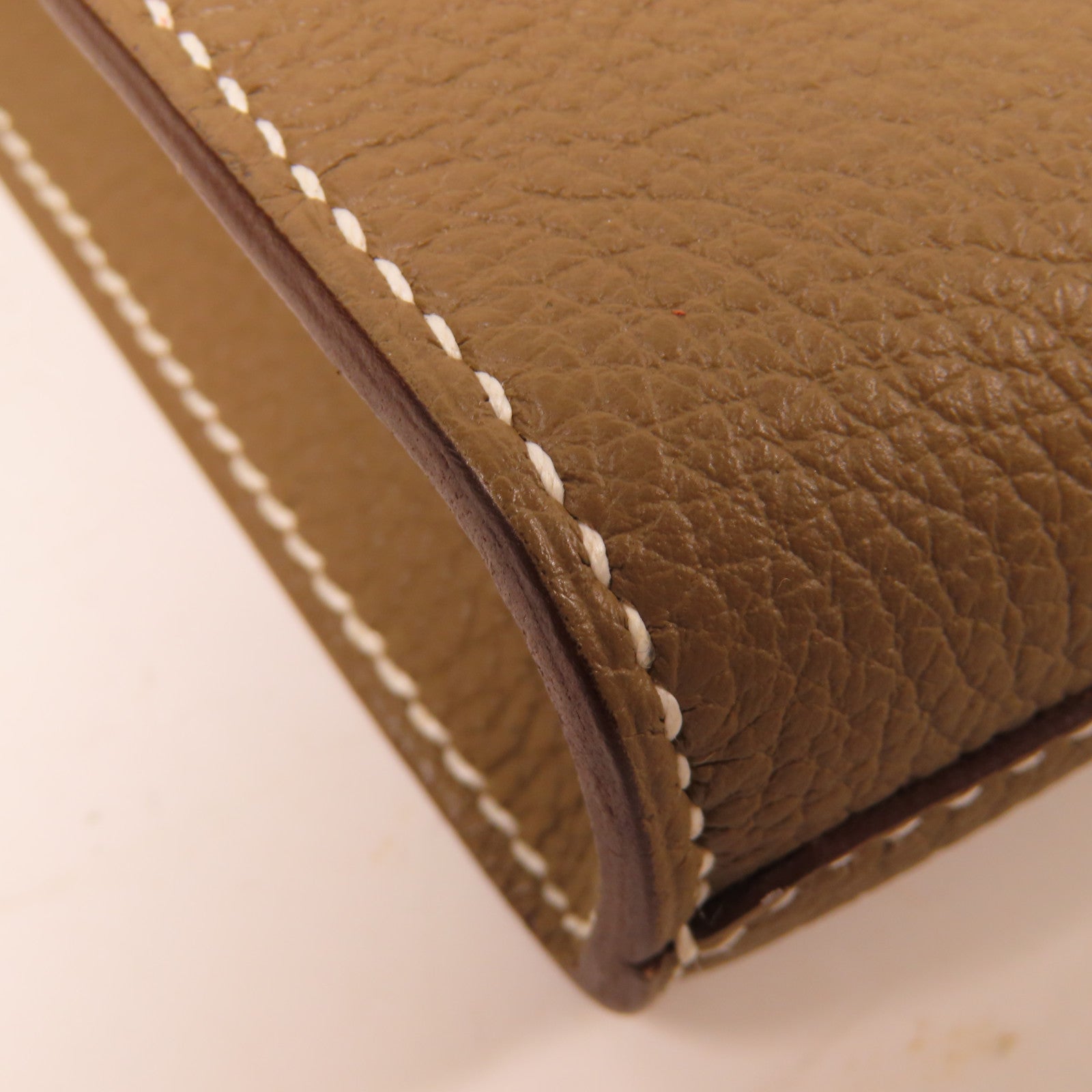HERMES Togo皮革Sac A Depeches 21銀扣肩背袋啡色