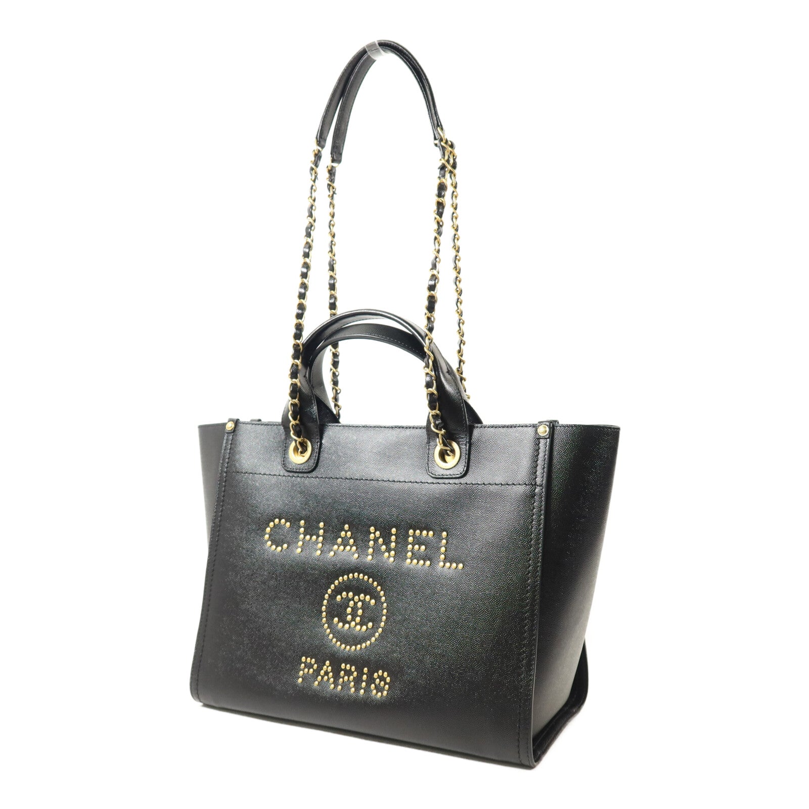 CHANEL 牛皮皮革Deauville Tote Bag手挽肩背兩用袋