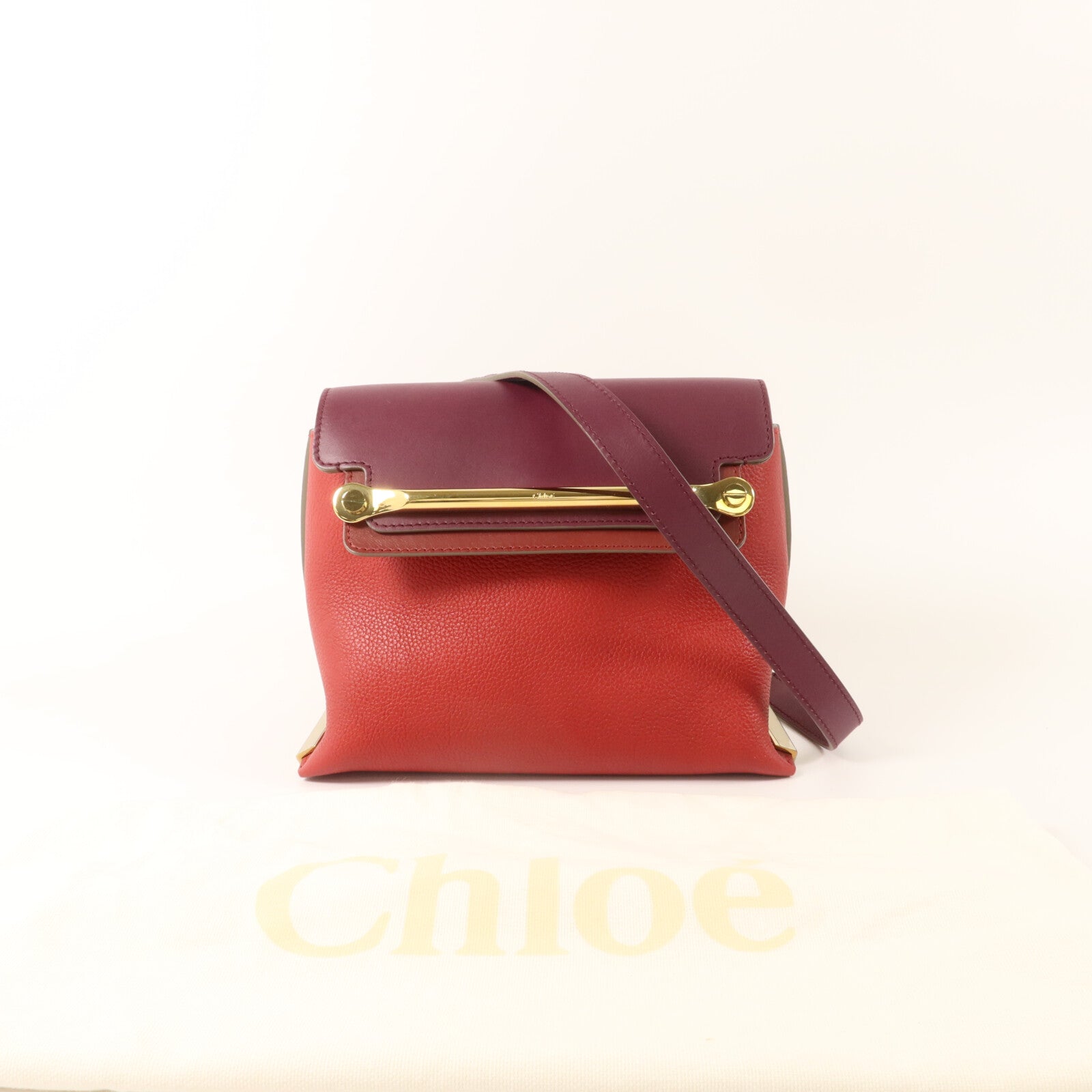 Chloe 牛皮皮革Clare Bag肩背袋