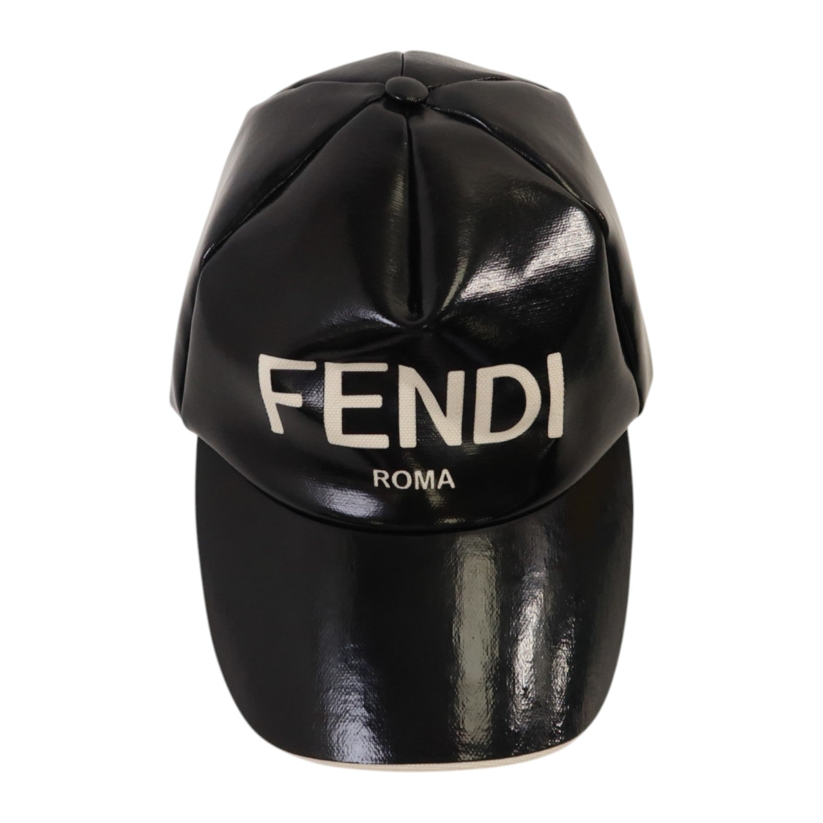 FENDI 塗層帆布Logo Print Baseball Cap帽子