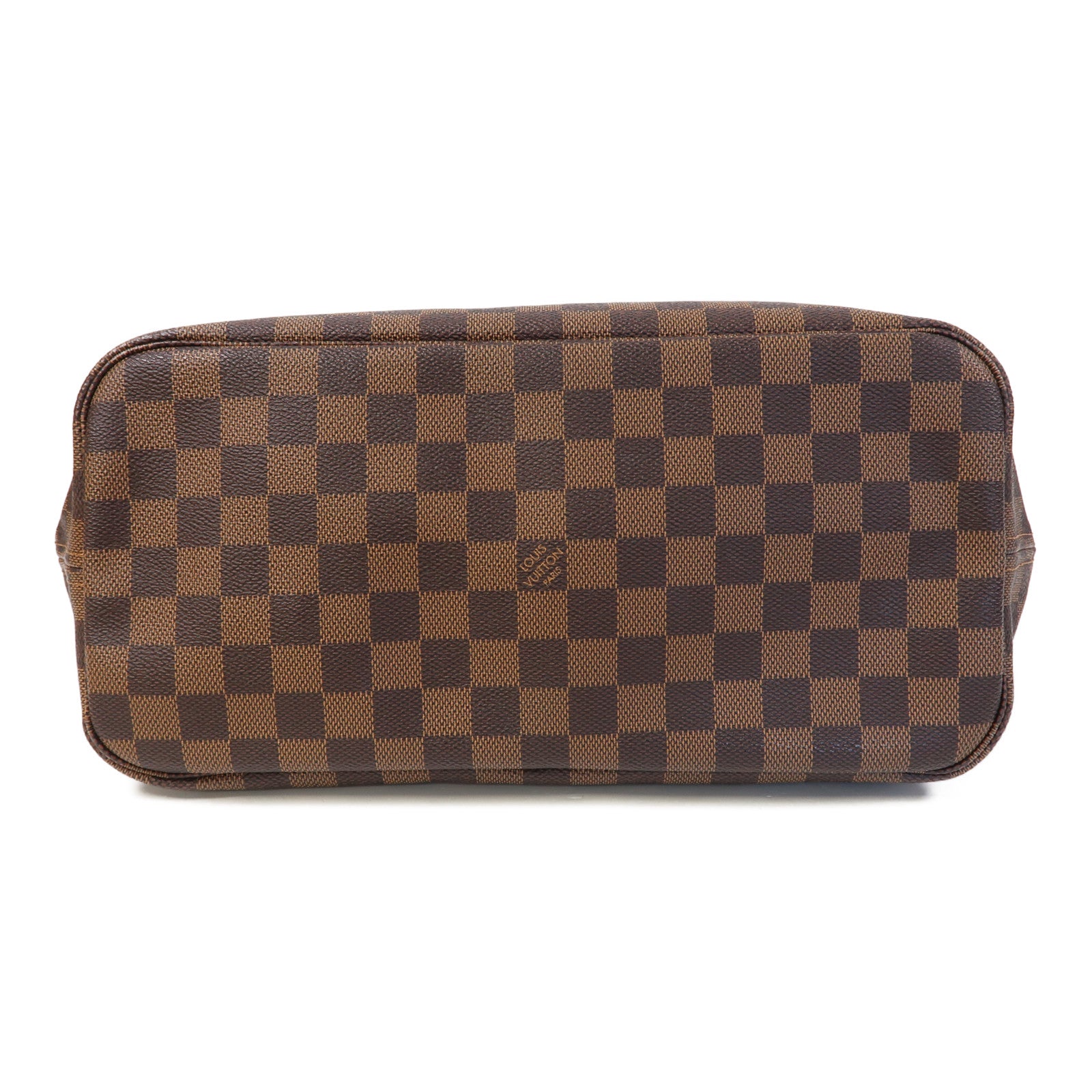 LOUIS VUITTON Damier Neverfull MM金扣肩背袋啡色