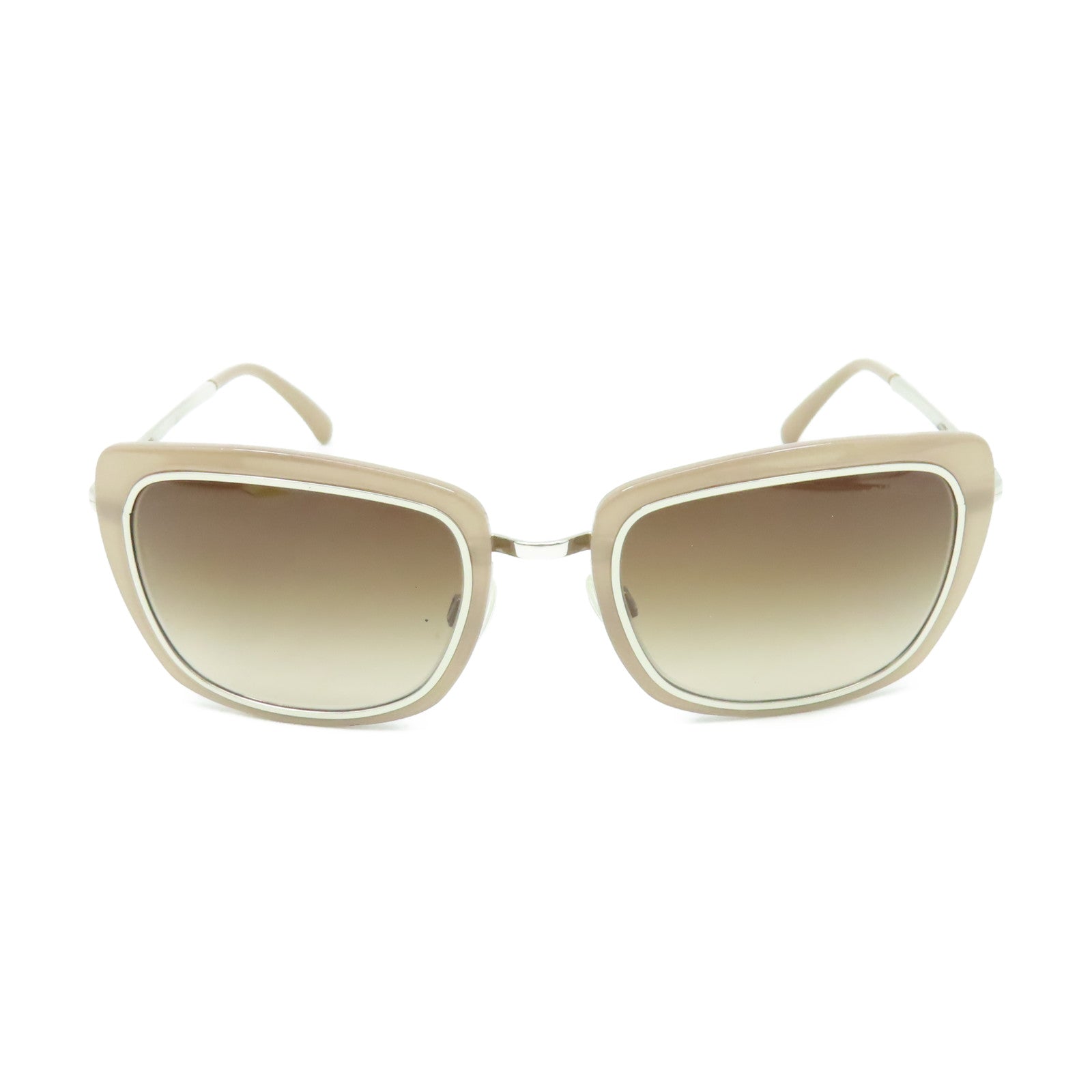 CHANEL 【激減優惠】PVC/金屬Sunglasses太陽眼鏡啡色/銀色