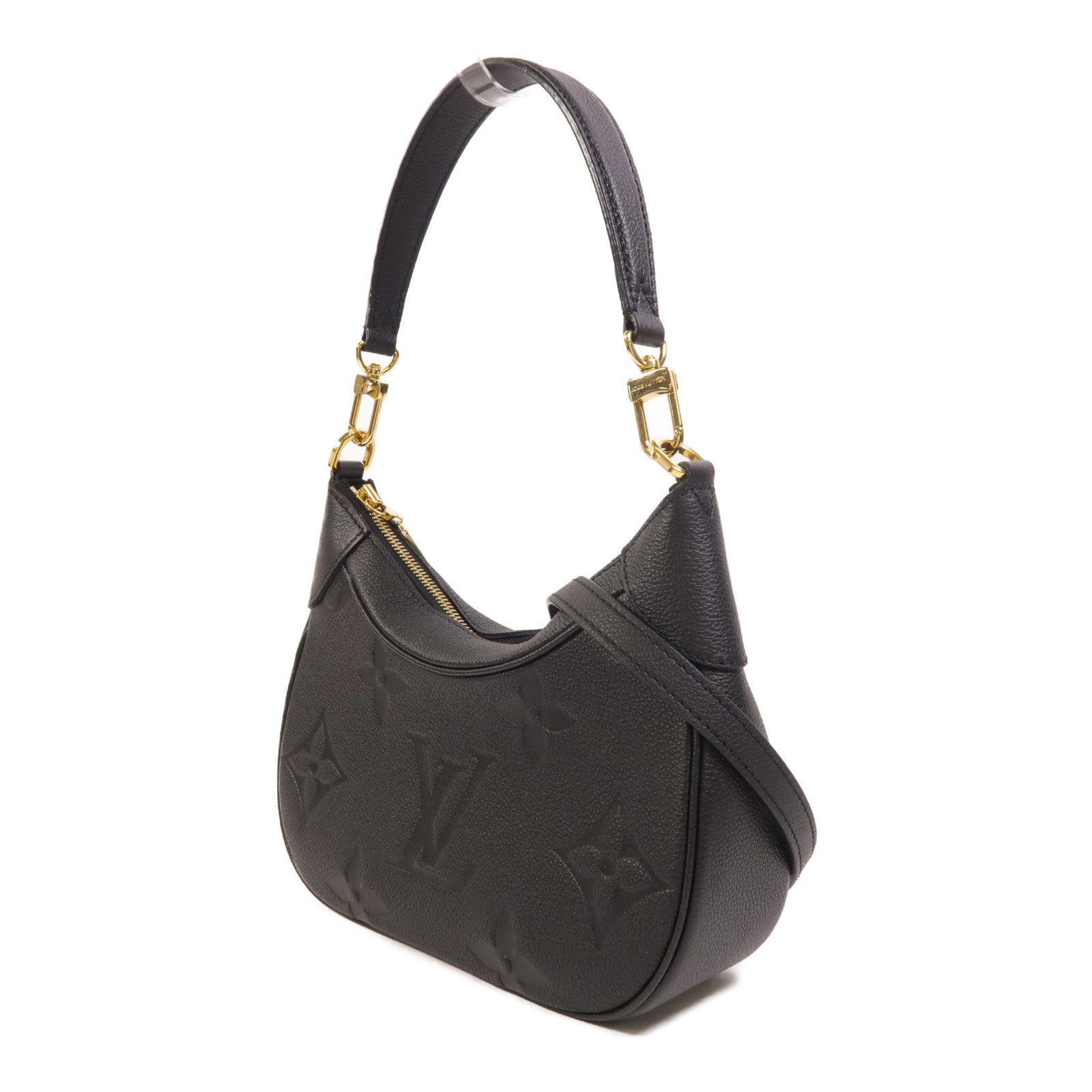 LOUIS VUITTON Monogram Empreinte Bagatelle金扣手挽肩背兩用袋